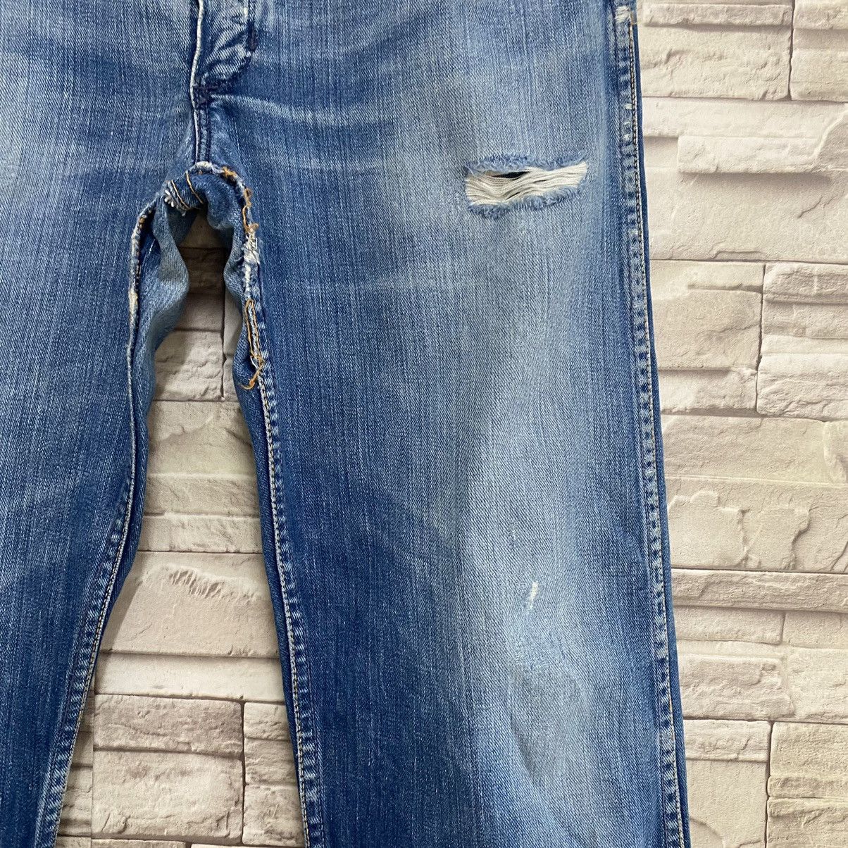 Wrangler Vintage 60s Wrangler Blue Bell Damage Jeans 32x29 Size US 32 / EU 48 - 11 Thumbnail