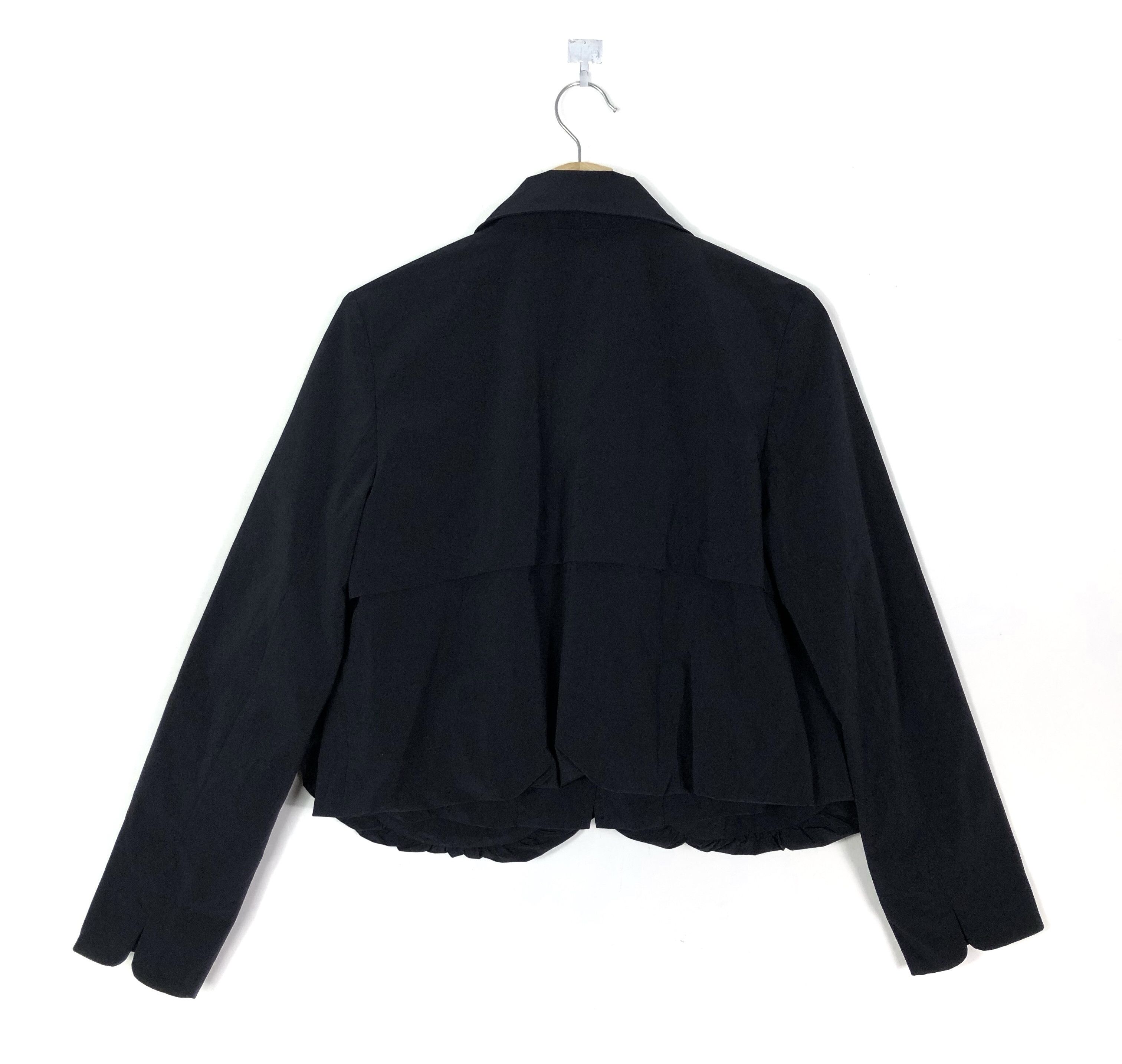 90s JAPAN ASYMMETRICAL SINGLE BUTTON POLYESTER JACKET