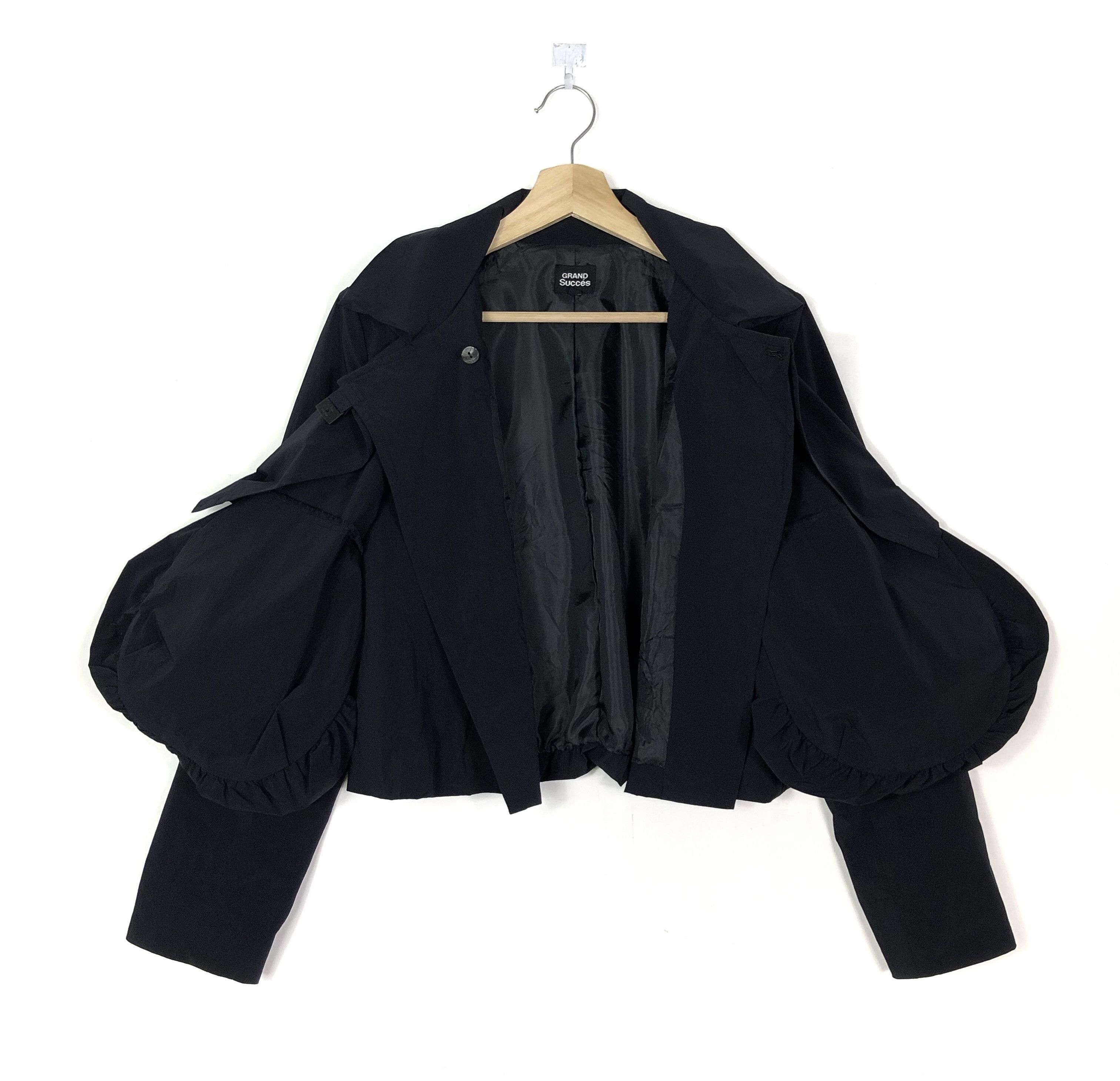 Japanese Brand × Vintage 90s JAPAN ASYMMETRICAL SINGLE BUTTON POLYESTER JACKET Size S / US 4 / IT 40 - 3 Thumbnail