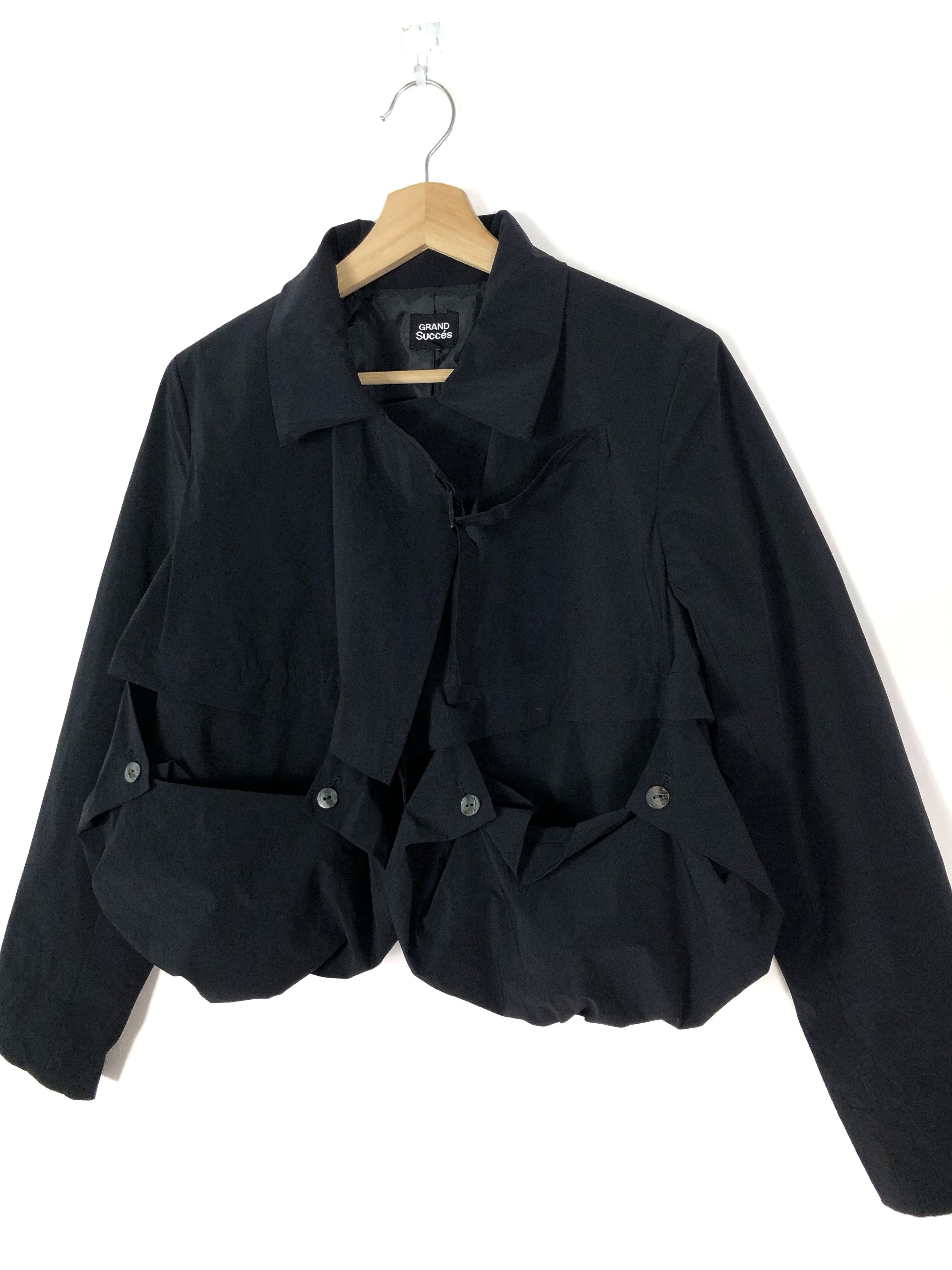 Japanese Brand × Vintage 90s JAPAN ASYMMETRICAL SINGLE BUTTON POLYESTER JACKET Size S / US 4 / IT 40 - 5 Thumbnail