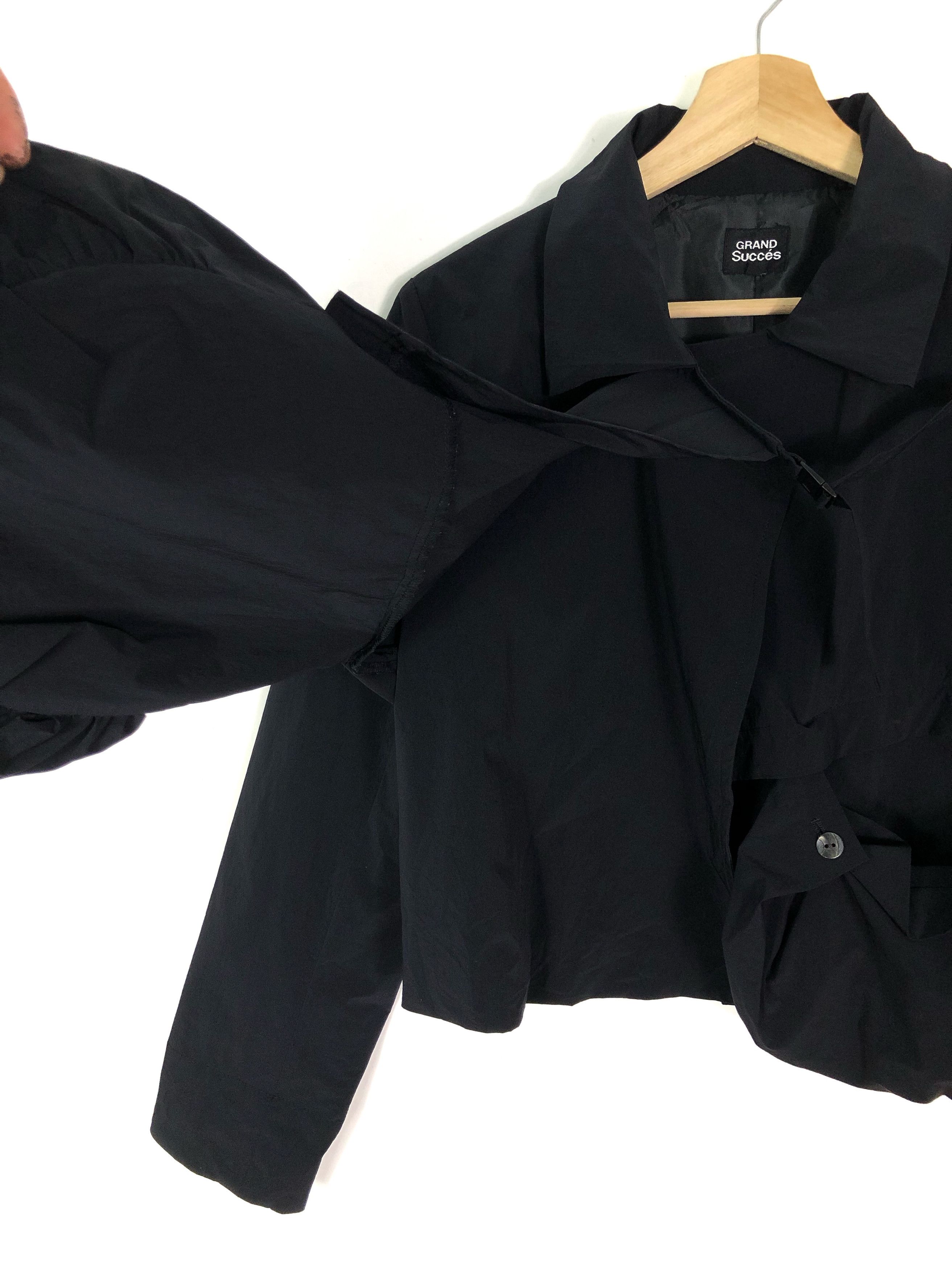 Japanese Brand × Vintage 90s JAPAN ASYMMETRICAL SINGLE BUTTON POLYESTER JACKET Size S / US 4 / IT 40 - 6 Thumbnail