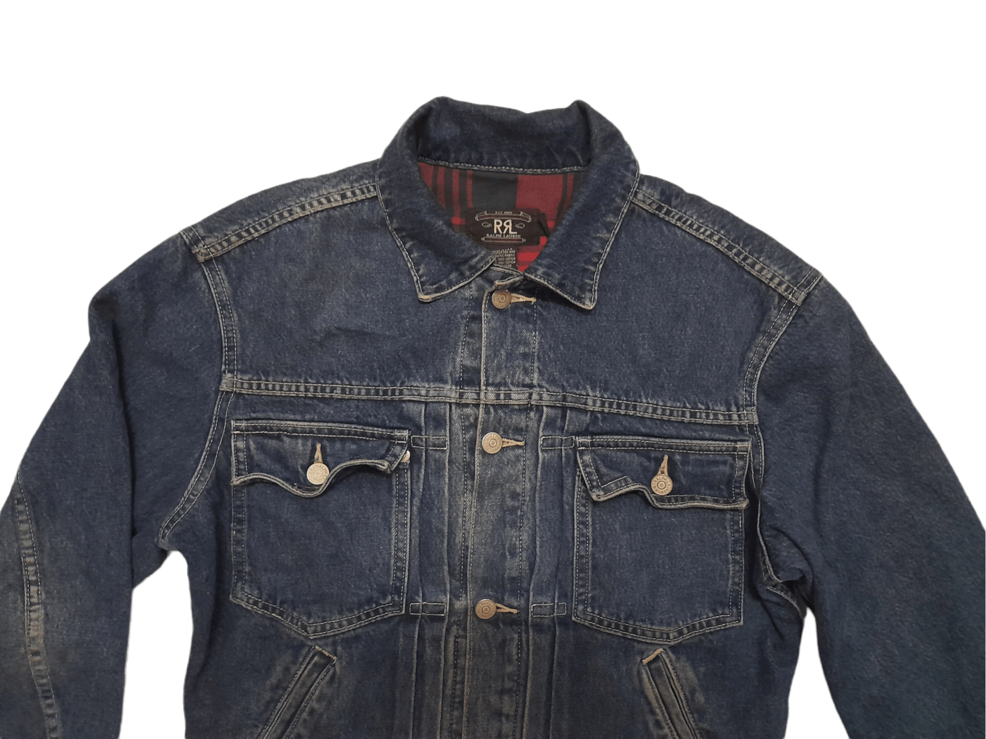 RRL Ralph Lauren 90s RRL Ralph Lauren Double Pocket Denim Jacket (E96) Size US S / EU 44-46 / 1 - 3 Thumbnail