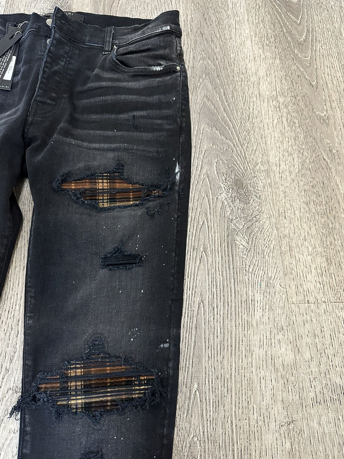 Amiri Amiri MX1 Plaid Denim Aged Black Size US 33 - 4 Thumbnail