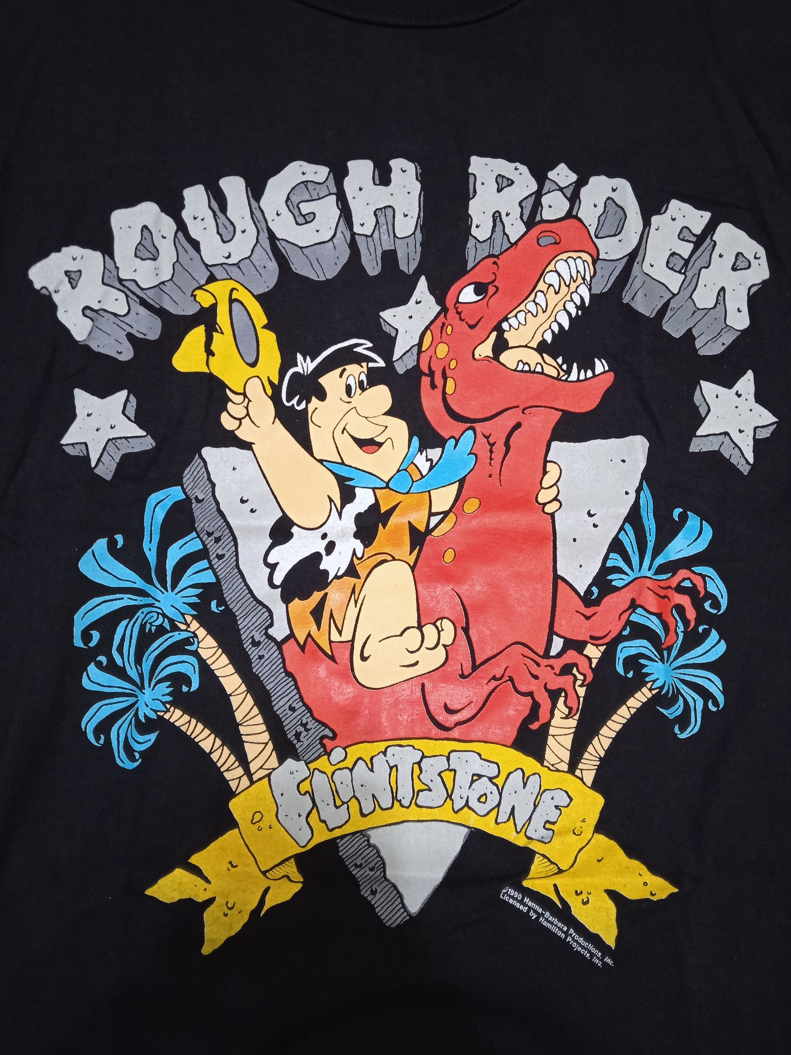 Warner Bros Vintage 90s Flintstones 1990 T-Shirt 70s 80s Size US L / EU 52-54 / 3 - 3 Thumbnail