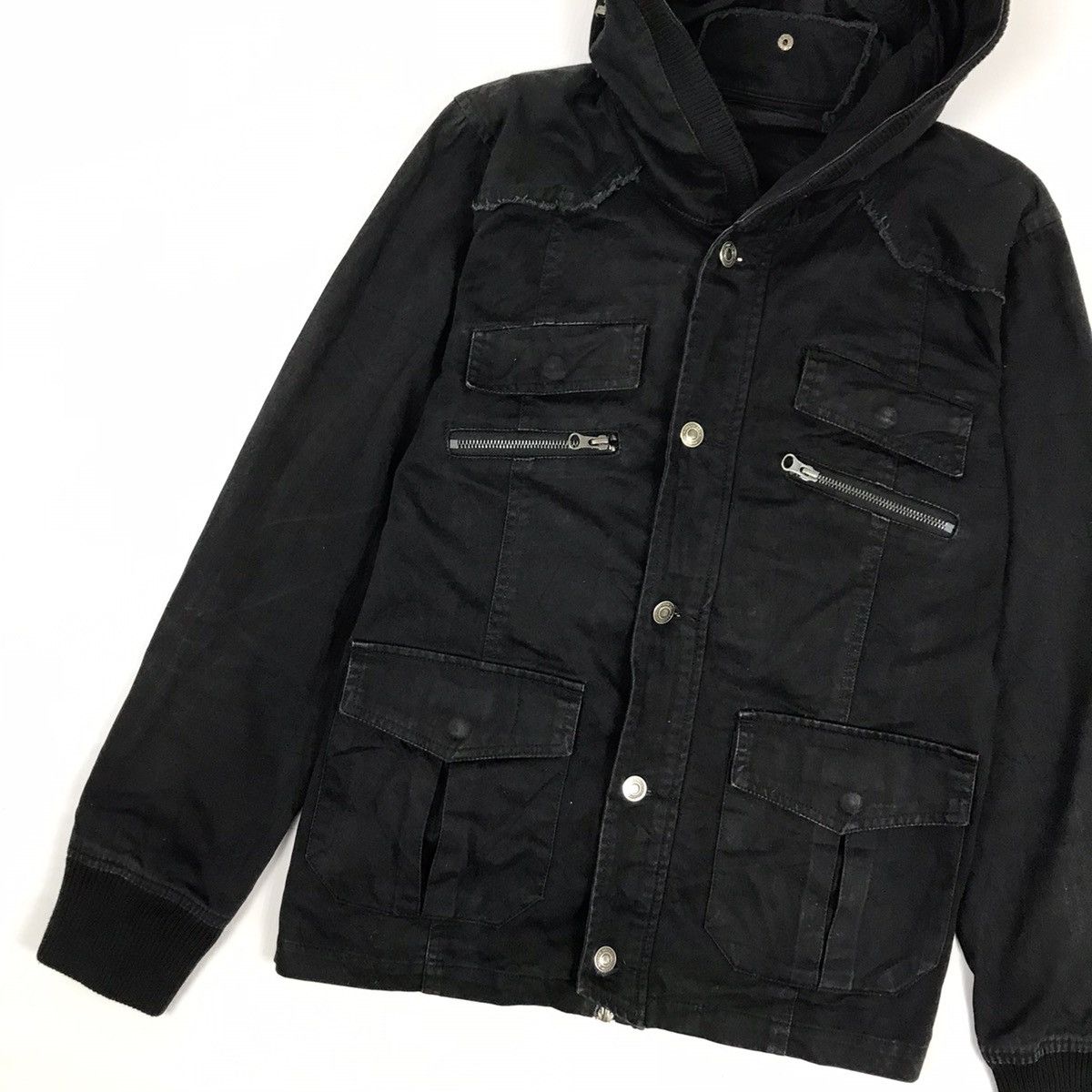 Japanese Brand × Vintage Vintage Tactical pocket hoodie jacket Size US M / EU 48-50 / 2 - 2 Thumbnail