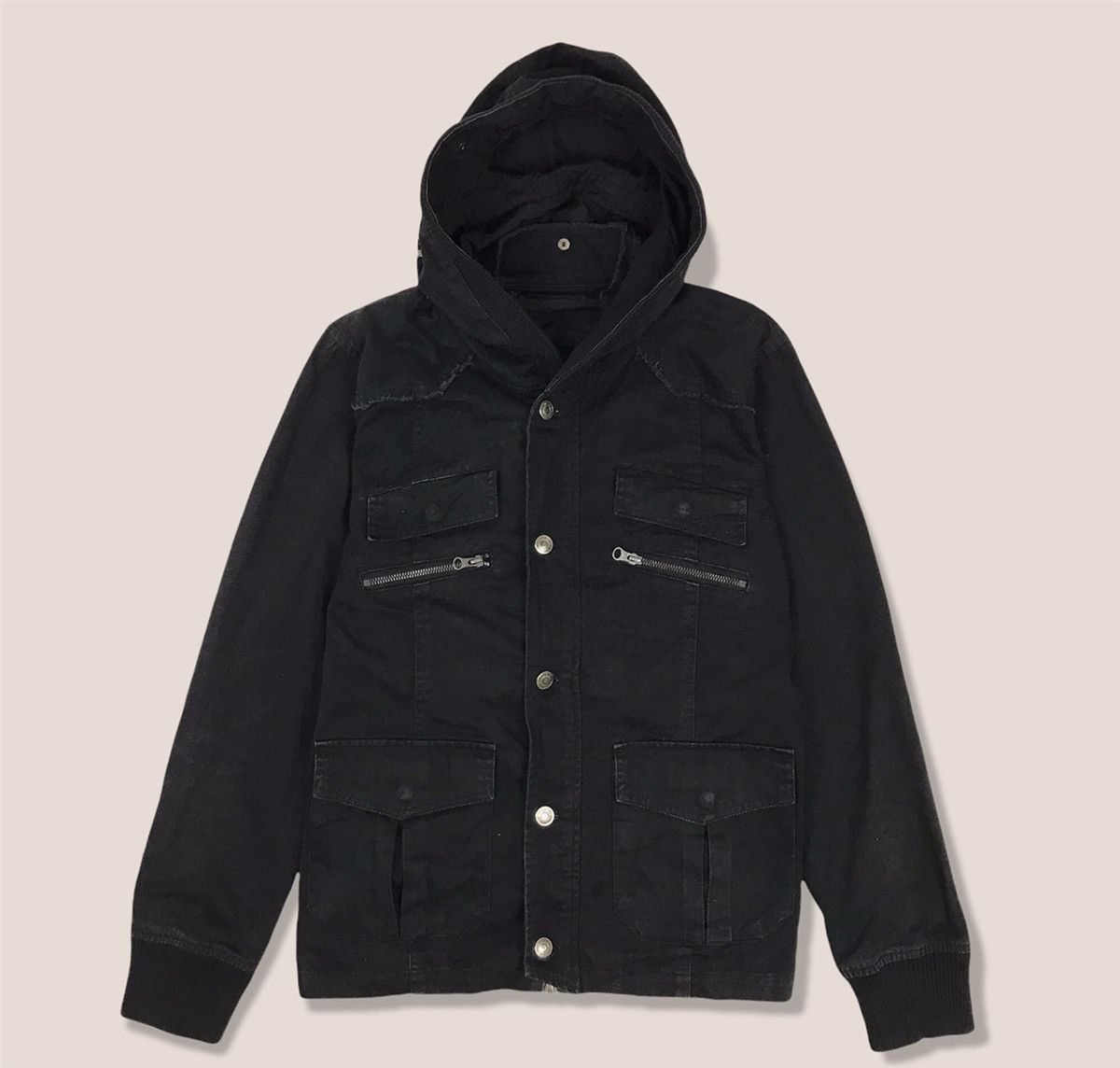 Japanese Brand × Vintage Vintage Tactical pocket hoodie jacket Size US M / EU 48-50 / 2 - 1 Thumbnail