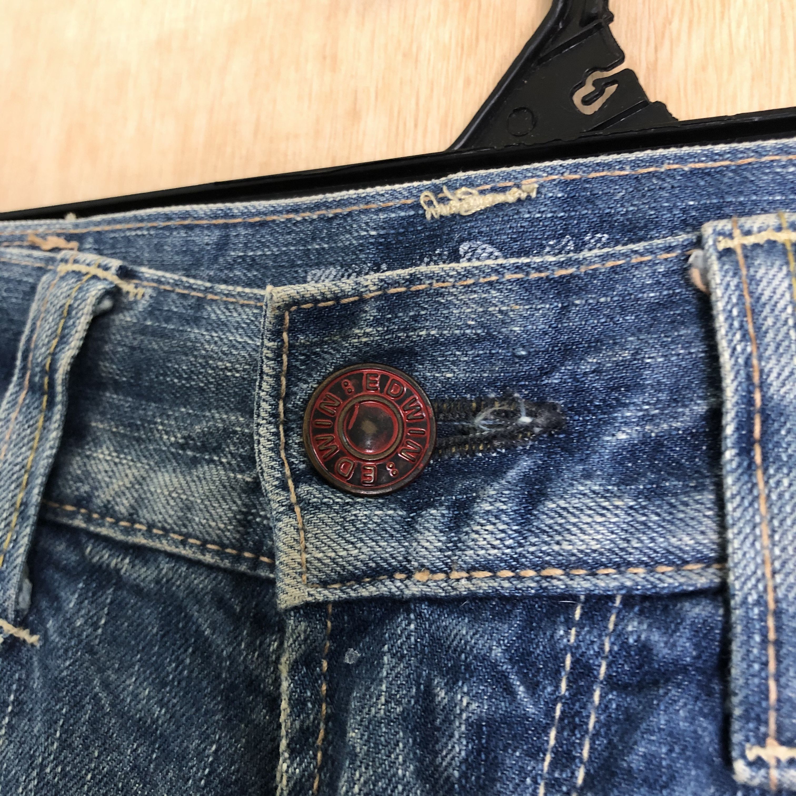 Edwin DL Edwin Blue Trip Distressed Blue Denim pants #c006 Size US 31 - 9 Thumbnail