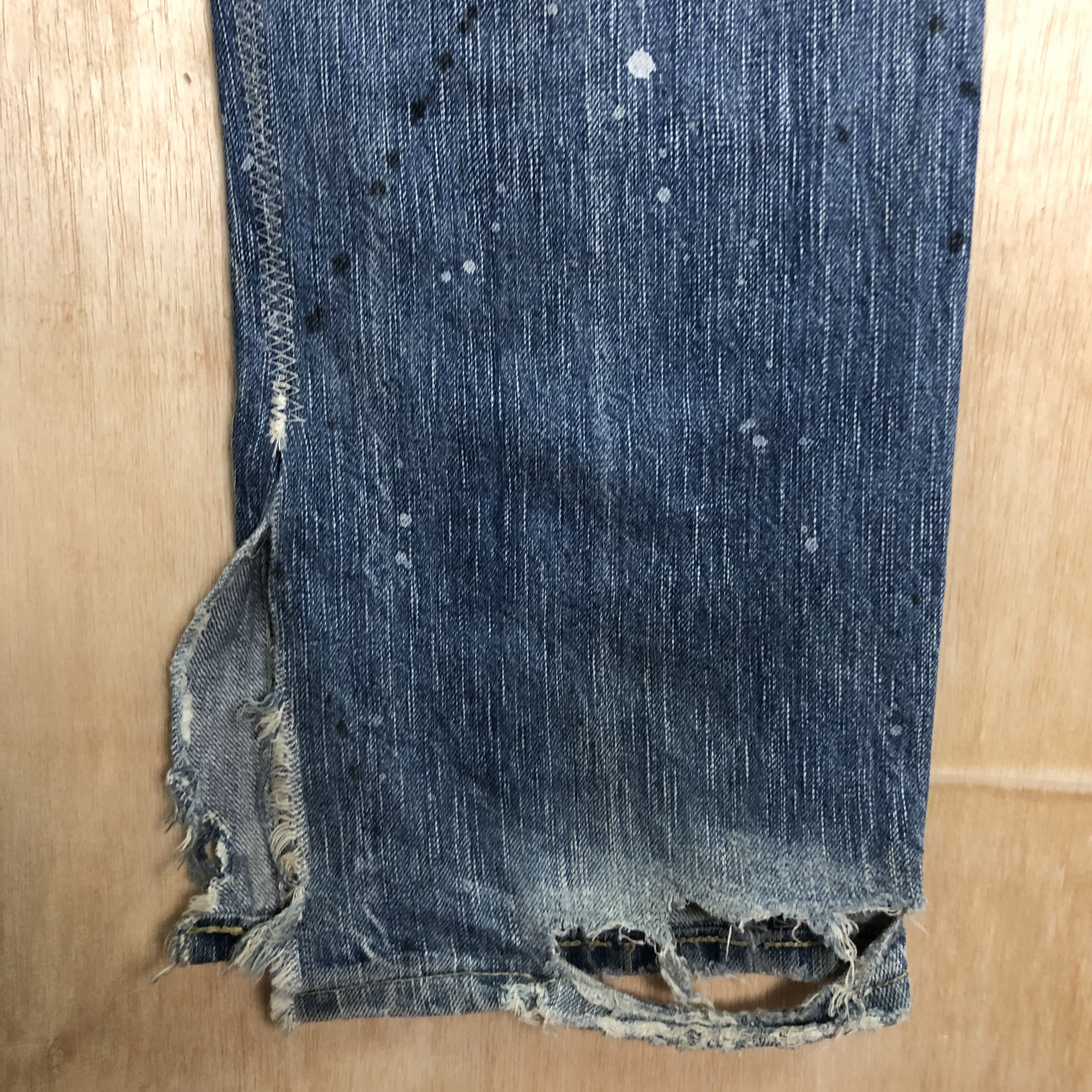 Edwin DL Edwin Blue Trip Distressed Blue Denim pants #c006 Size US 31 - 15 Thumbnail