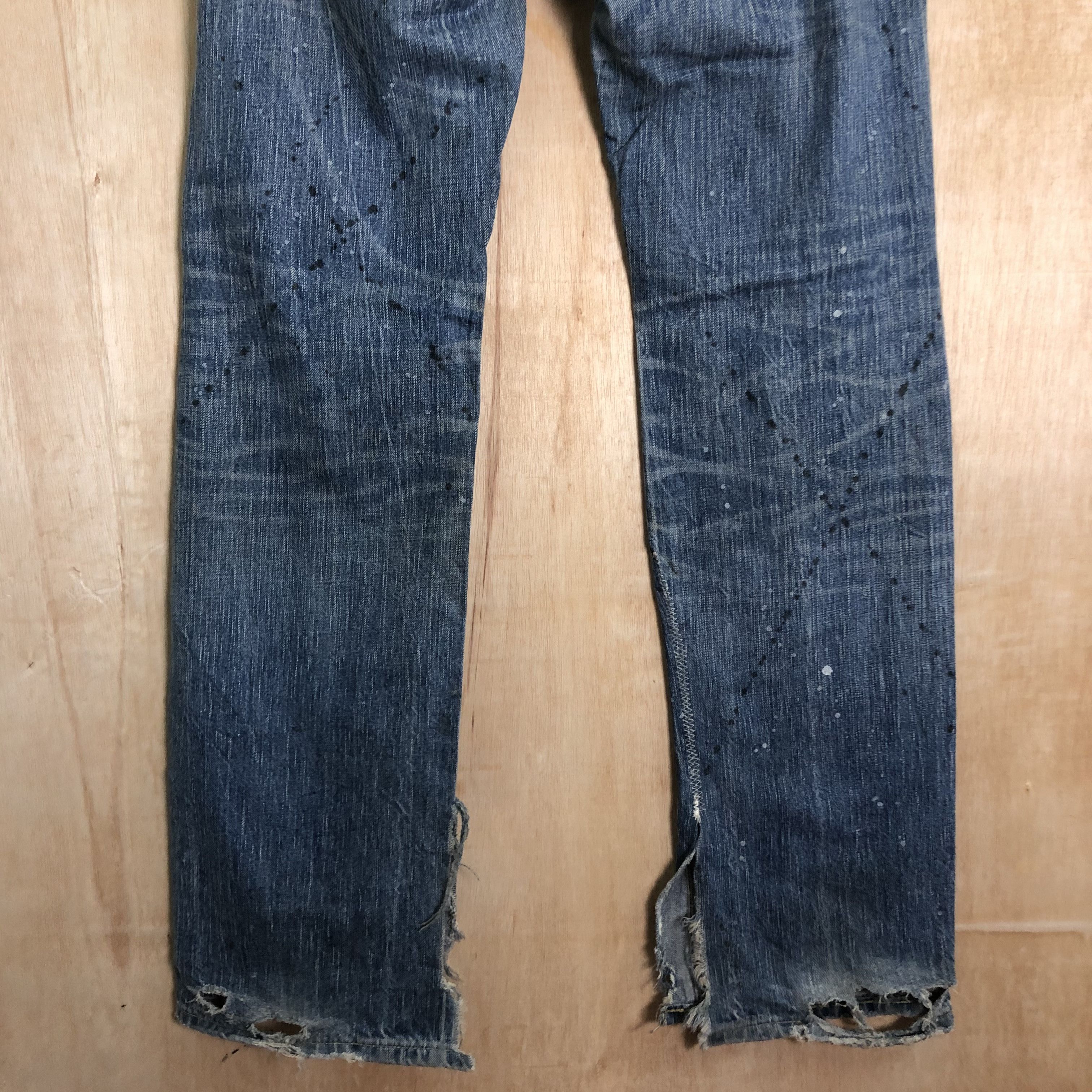 Edwin DL Edwin Blue Trip Distressed Blue Denim pants #c006 Size US 31 - 13 Thumbnail