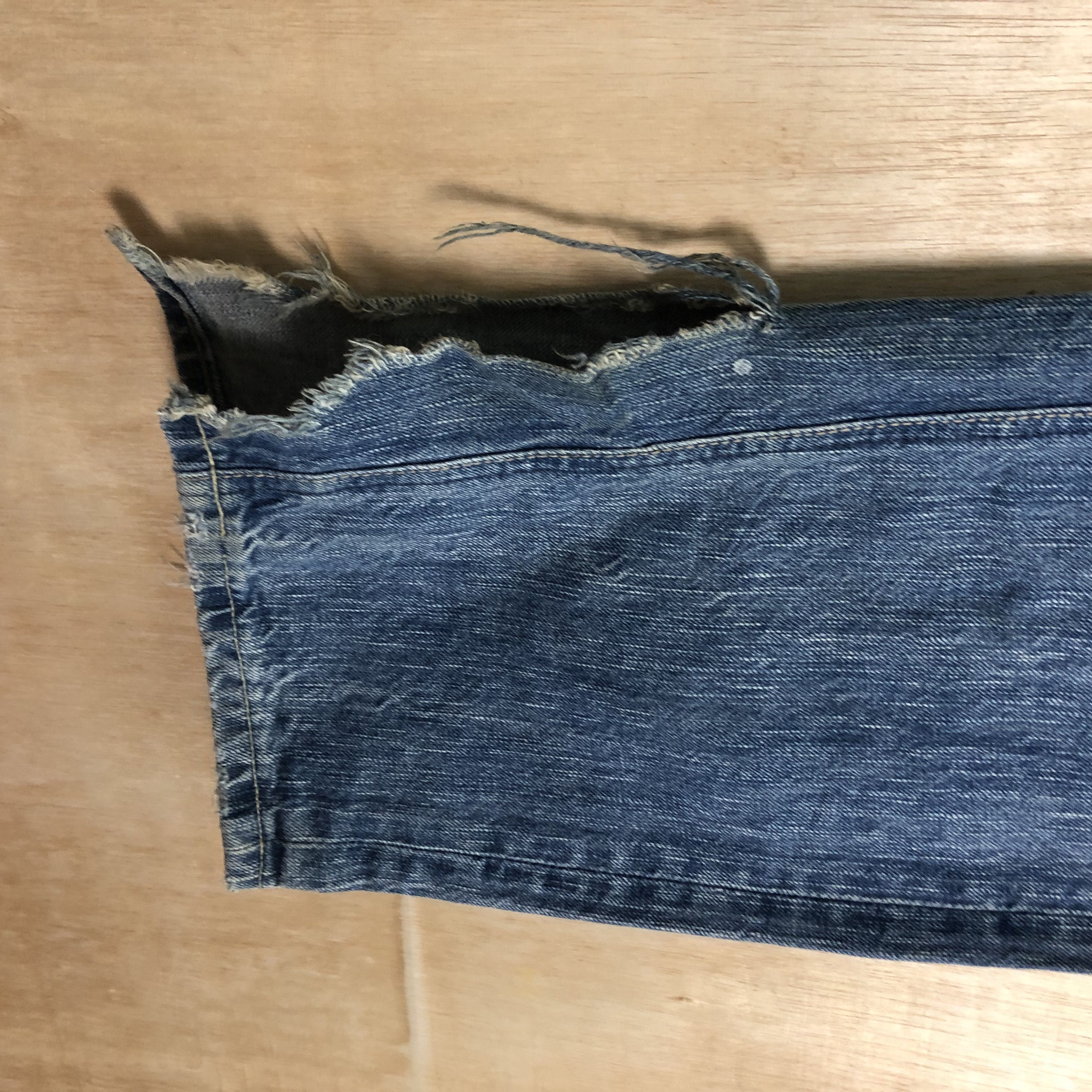 Edwin DL Edwin Blue Trip Distressed Blue Denim pants #c006 Size US 31 - 6 Thumbnail