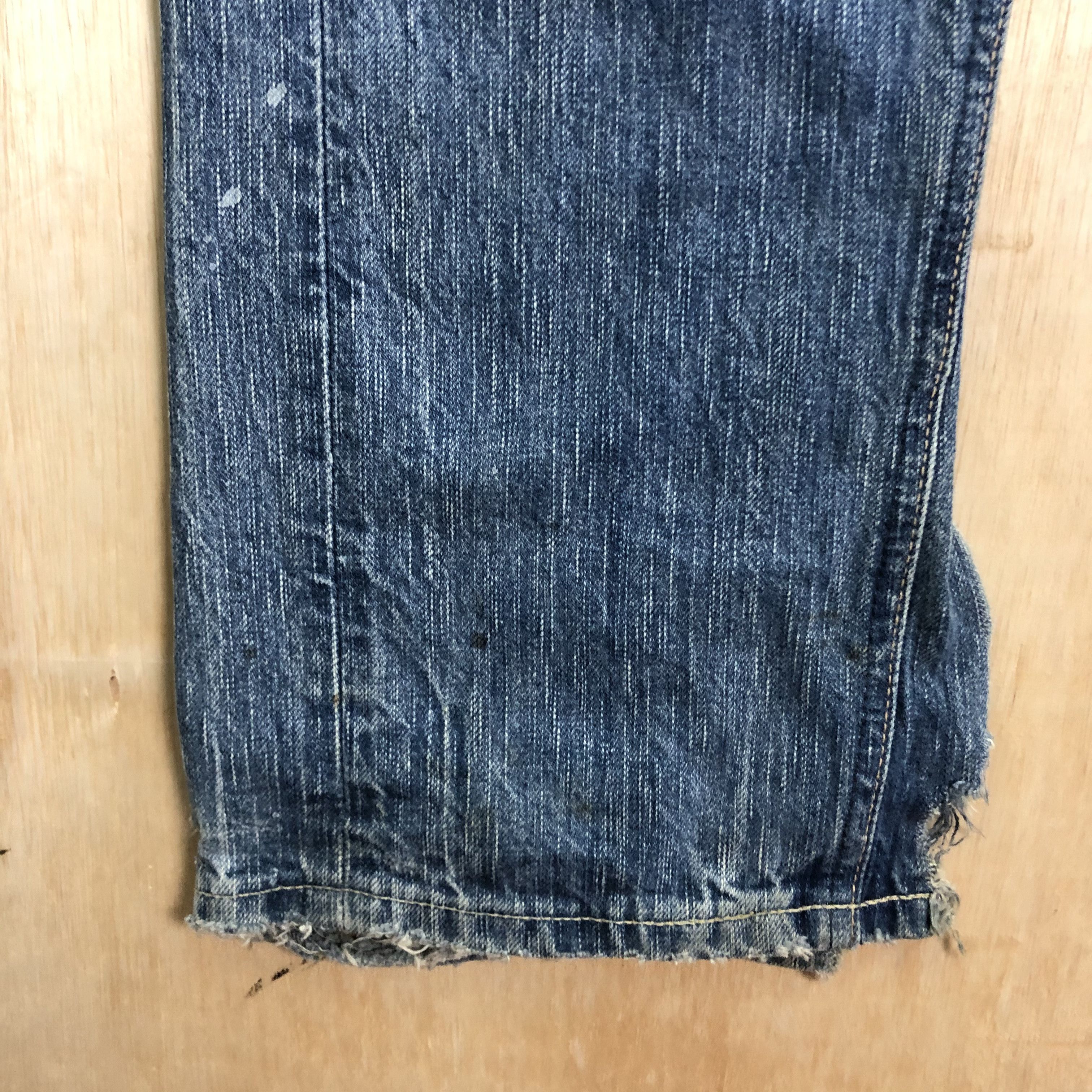 Edwin DL Edwin Blue Trip Distressed Blue Denim pants #c006 Size US 31 - 7 Thumbnail