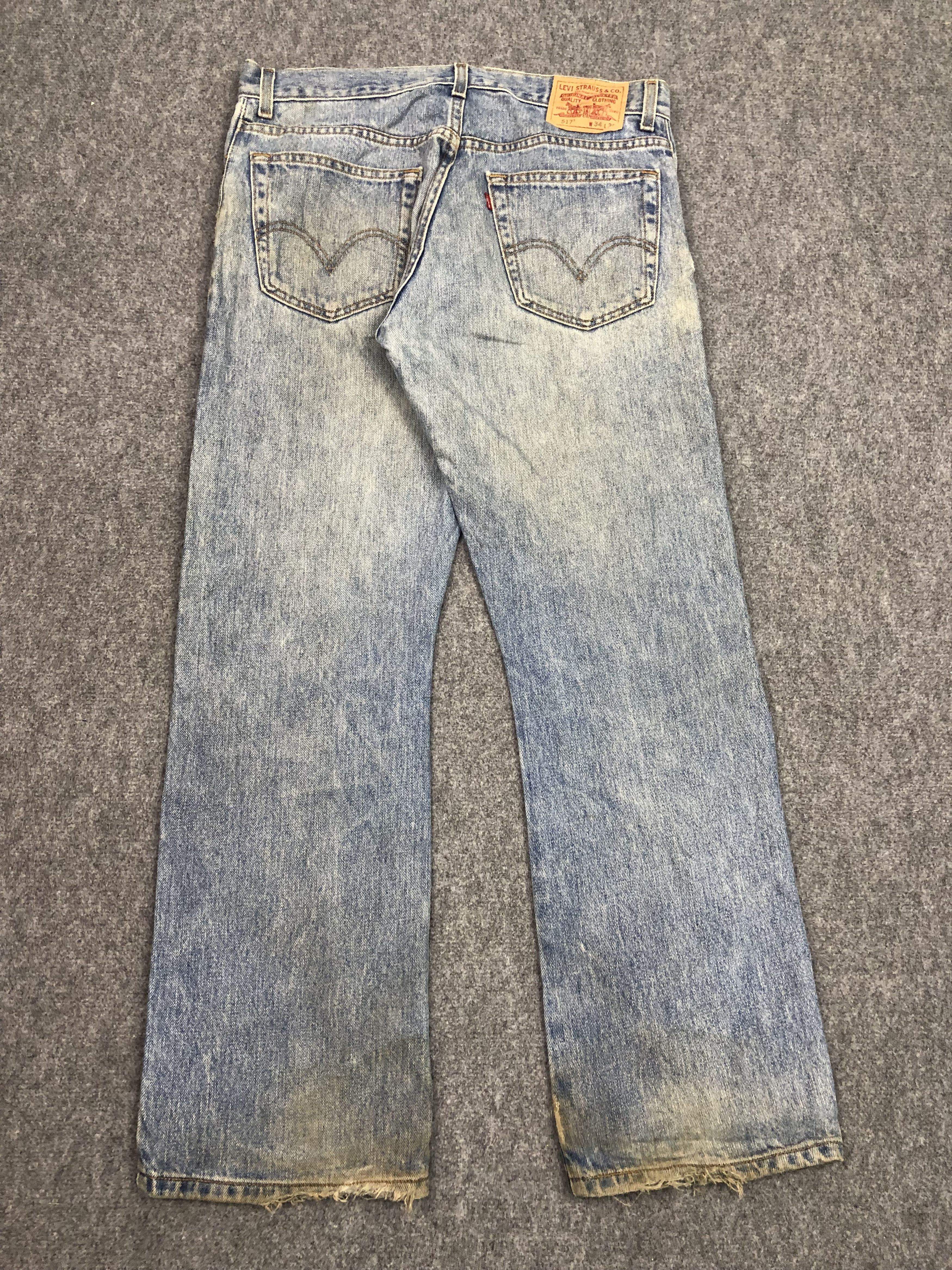 Levi's × Vintage Vintage Levis 517 Flared Boot Cut Faded Blue Jeans DP0473 Size US 36 / EU 52 - 3 Thumbnail