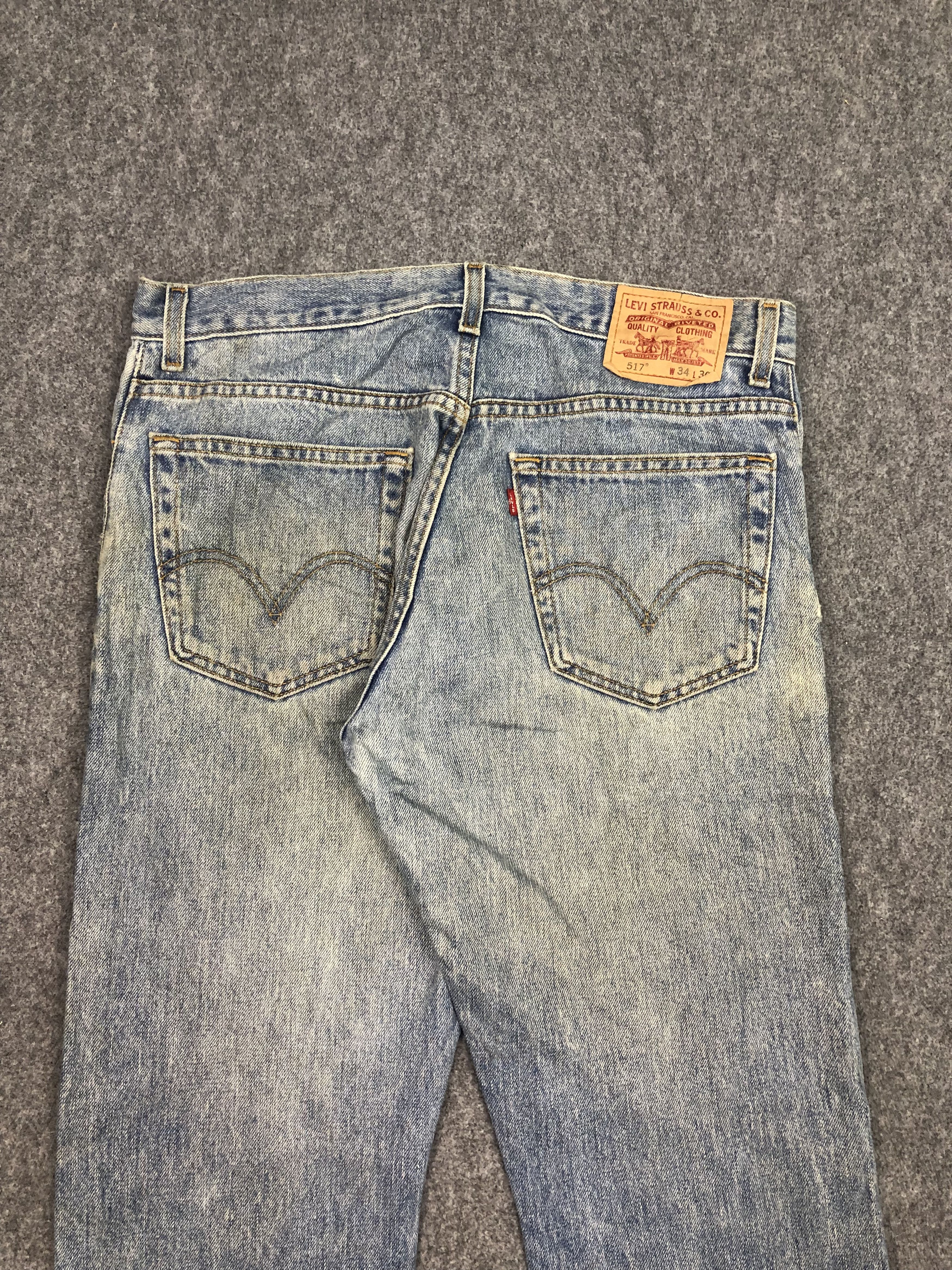 Levi's × Vintage Vintage Levis 517 Flared Boot Cut Faded Blue Jeans DP0473 Size US 36 / EU 52 - 4 Thumbnail