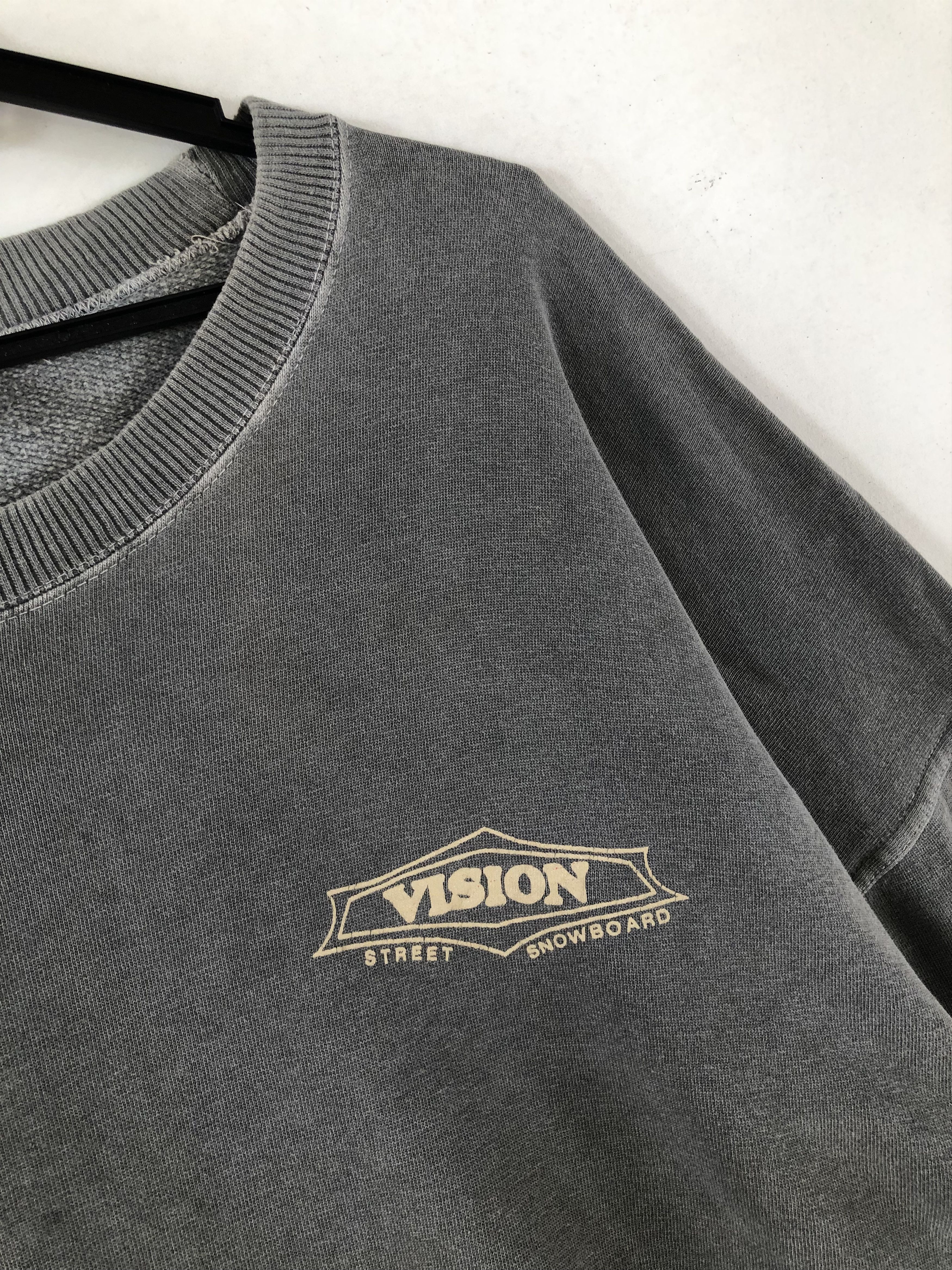 Vintage RARE🔥90’S VISION STREET SNOWBOARD DISTRESSED SWEATSHIRT Size US L / EU 52-54 / 3 - 3 Thumbnail