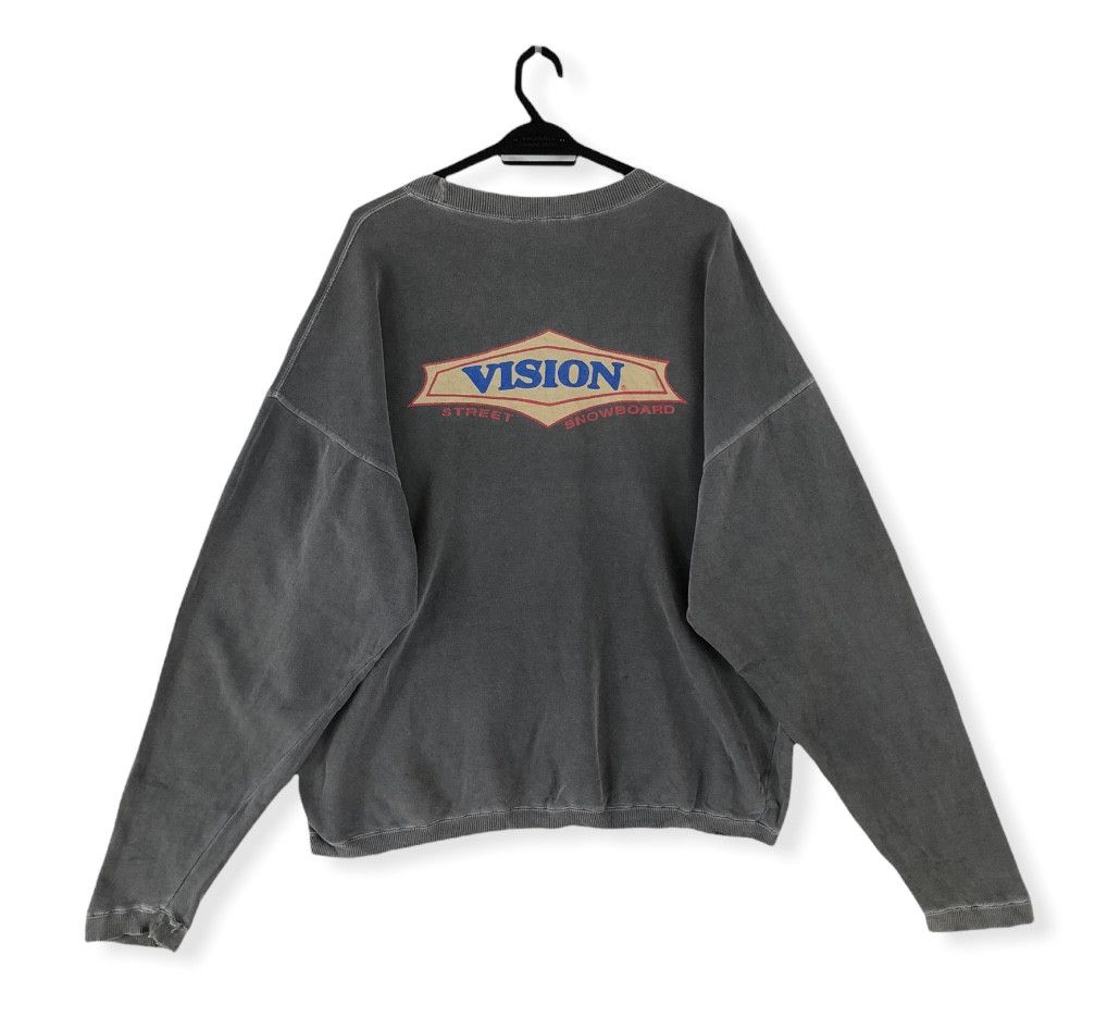 Vintage RARE🔥90’S VISION STREET SNOWBOARD DISTRESSED SWEATSHIRT Size US L / EU 52-54 / 3 - 1 Thumbnail