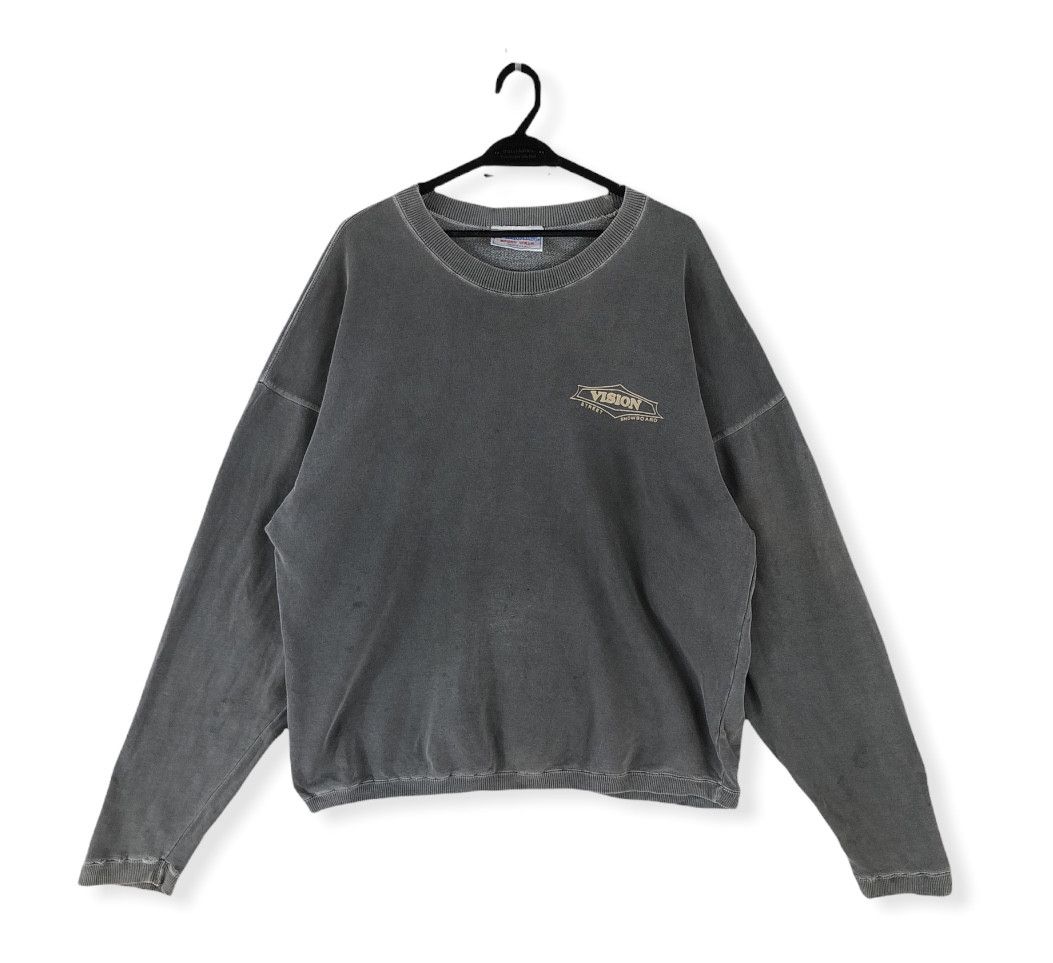 Vintage RARE🔥90’S VISION STREET SNOWBOARD DISTRESSED SWEATSHIRT Size US L / EU 52-54 / 3 - 2 Thumbnail