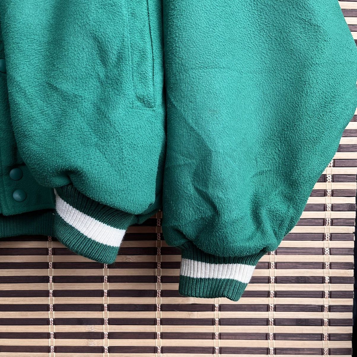 Adidas × Vintage Vintage Adidas Descente Green Varsity Jacket Japan Size US XL / EU 56 / 4 - 8 Thumbnail