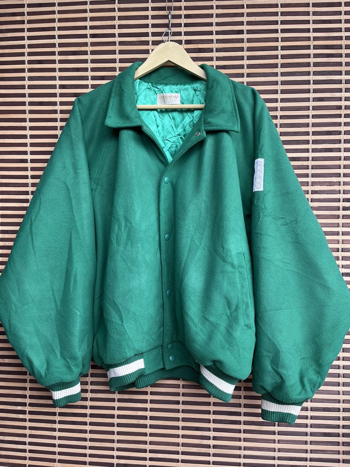 Adidas × Vintage Vintage Adidas Descente Green Varsity Jacket Japan Size US XL / EU 56 / 4 - 22 Thumbnail