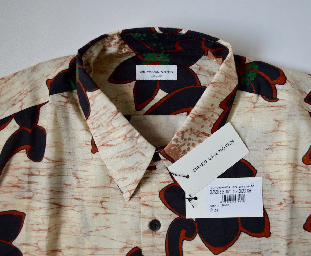 Dries Van Noten A/W 20 Hawaiian Floral Shirt Size US L / EU 52-54 / 3 - 3 Thumbnail