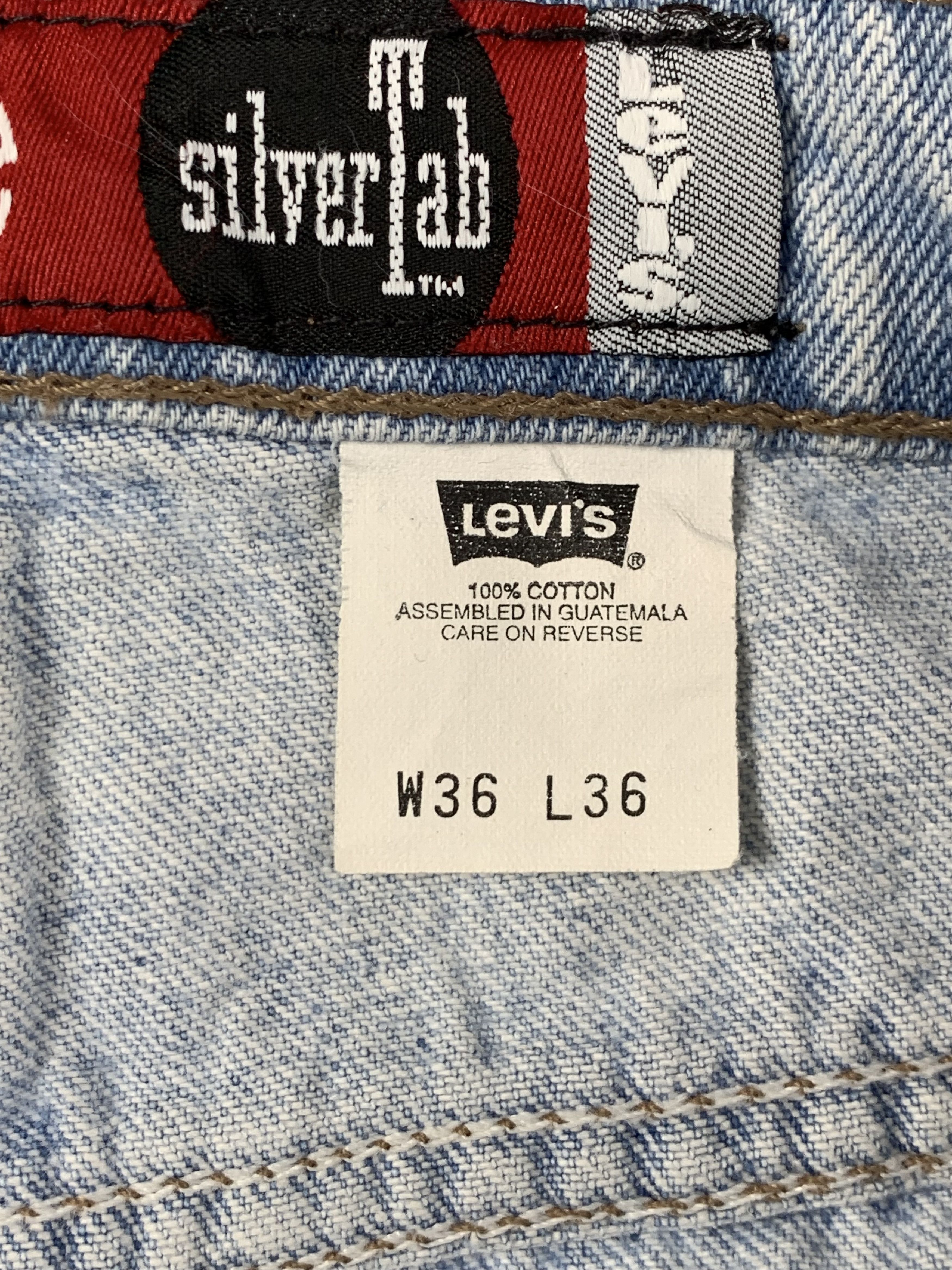 Levi's × Vintage Vintage 90s Levis Silvertab Light Wash Jeans Size US 34 / EU 50 - 6 Thumbnail
