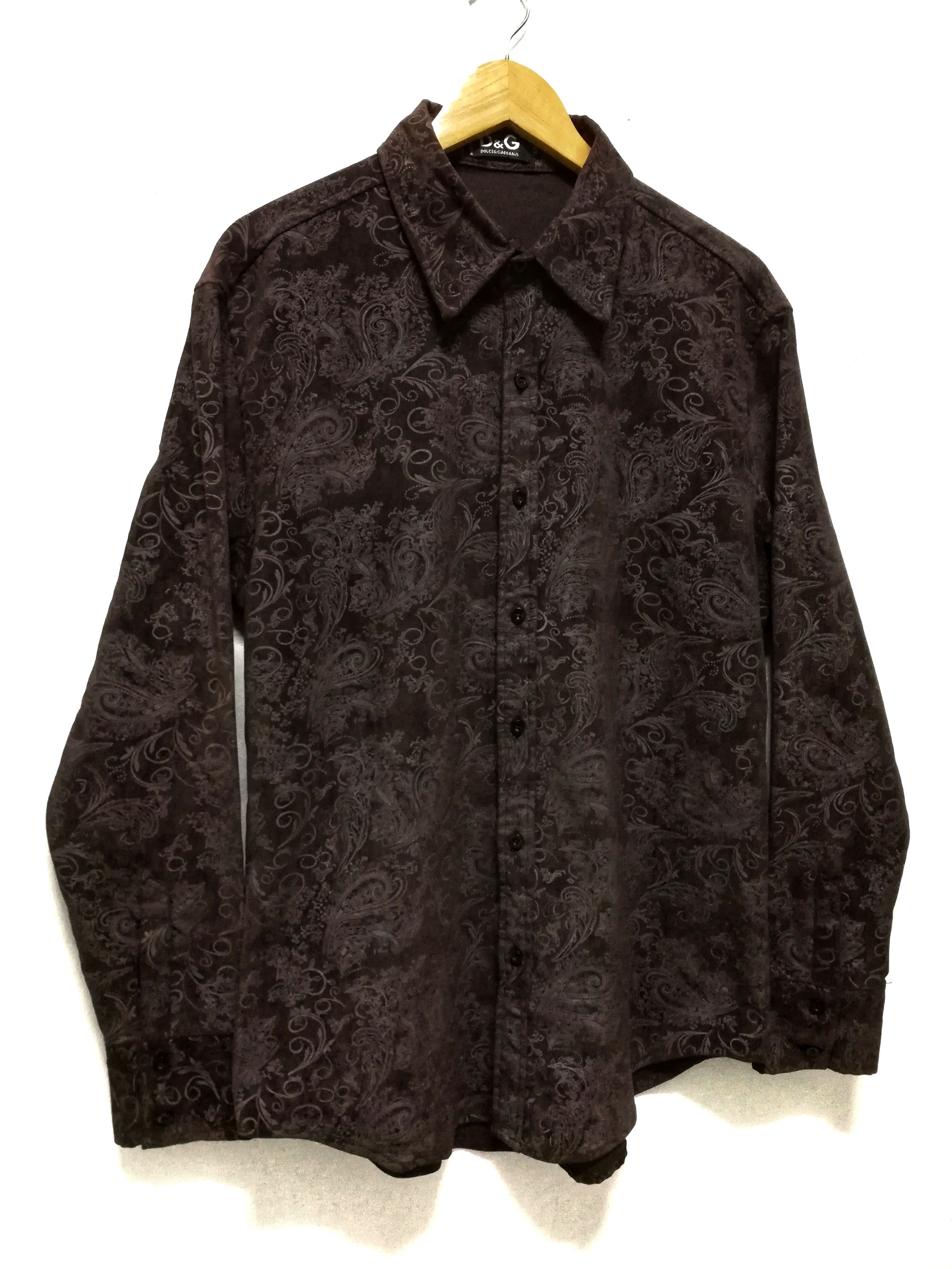 Dolce & Gabbana 🔥Vintage Dolce & Gabbana Paisley Printed Ls Shirts🔥 Size US L / EU 52-54 / 3 - 1 Thumbnail