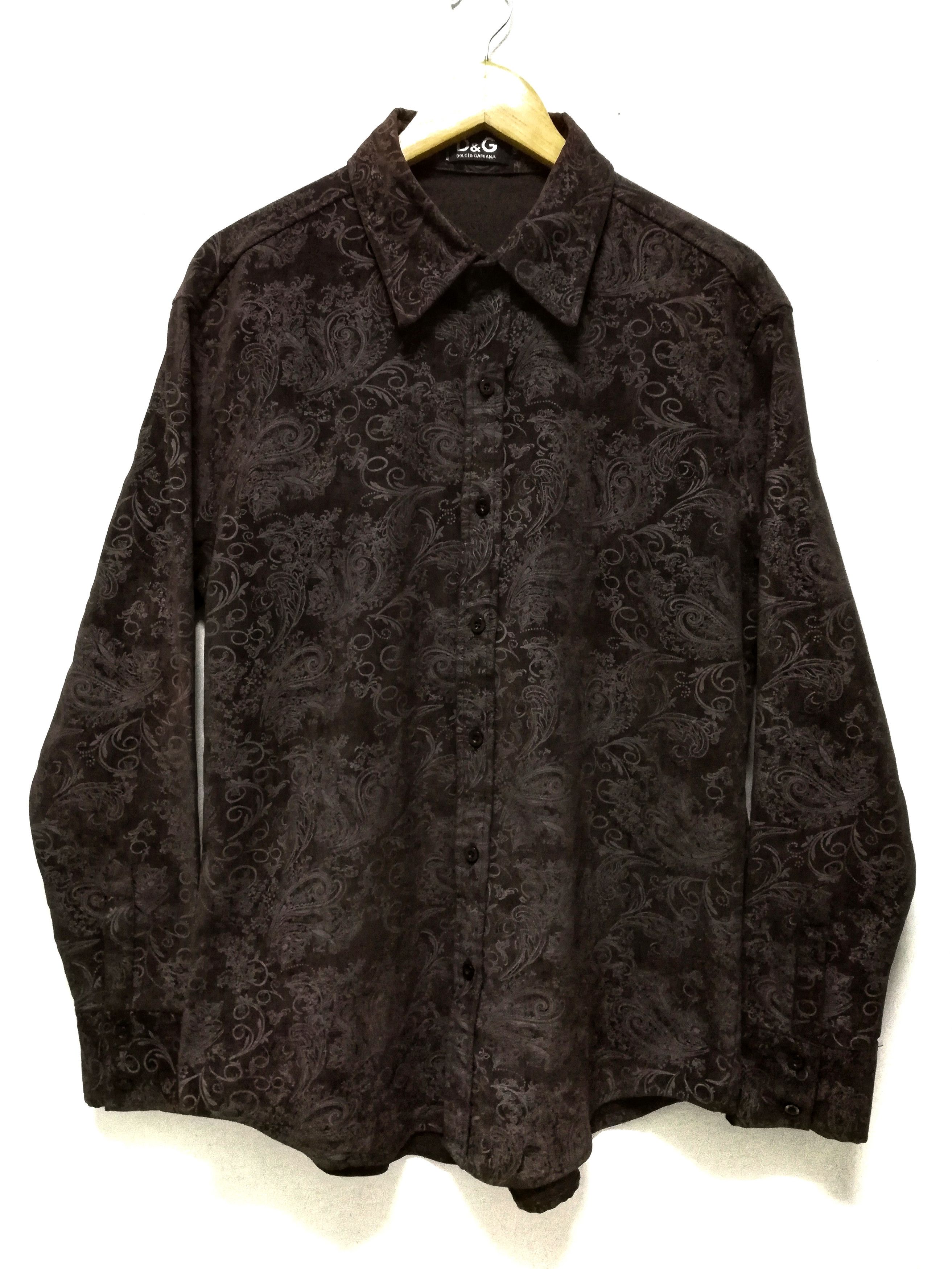 Dolce & Gabbana 🔥Vintage Dolce & Gabbana Paisley Printed Ls Shirts🔥 Size US L / EU 52-54 / 3 - 2 Thumbnail