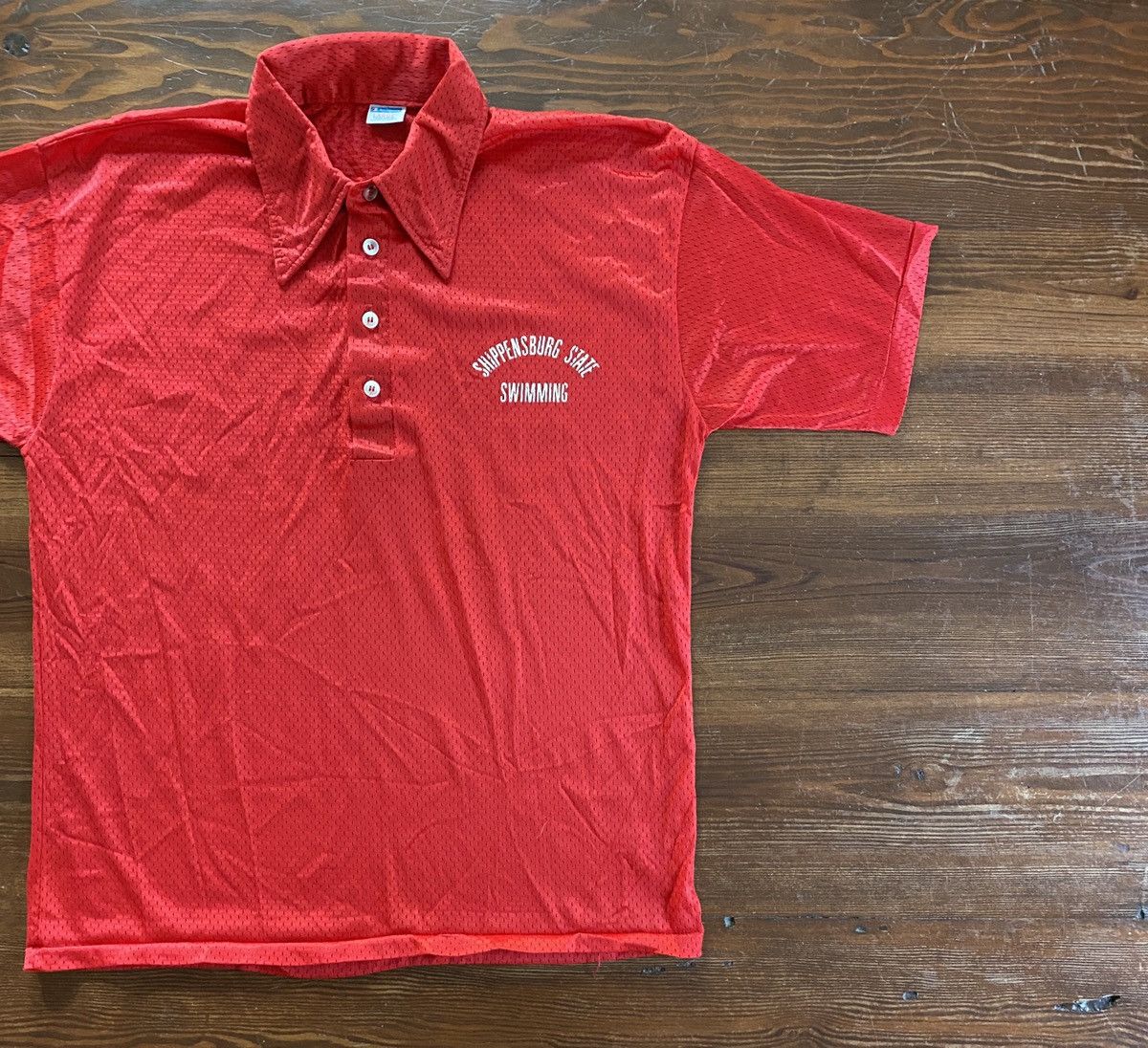 Champion Vintage 70’s Shippensburg State Swim Champion Mesh Polo Size US L / EU 52-54 / 3 - 1 Thumbnail