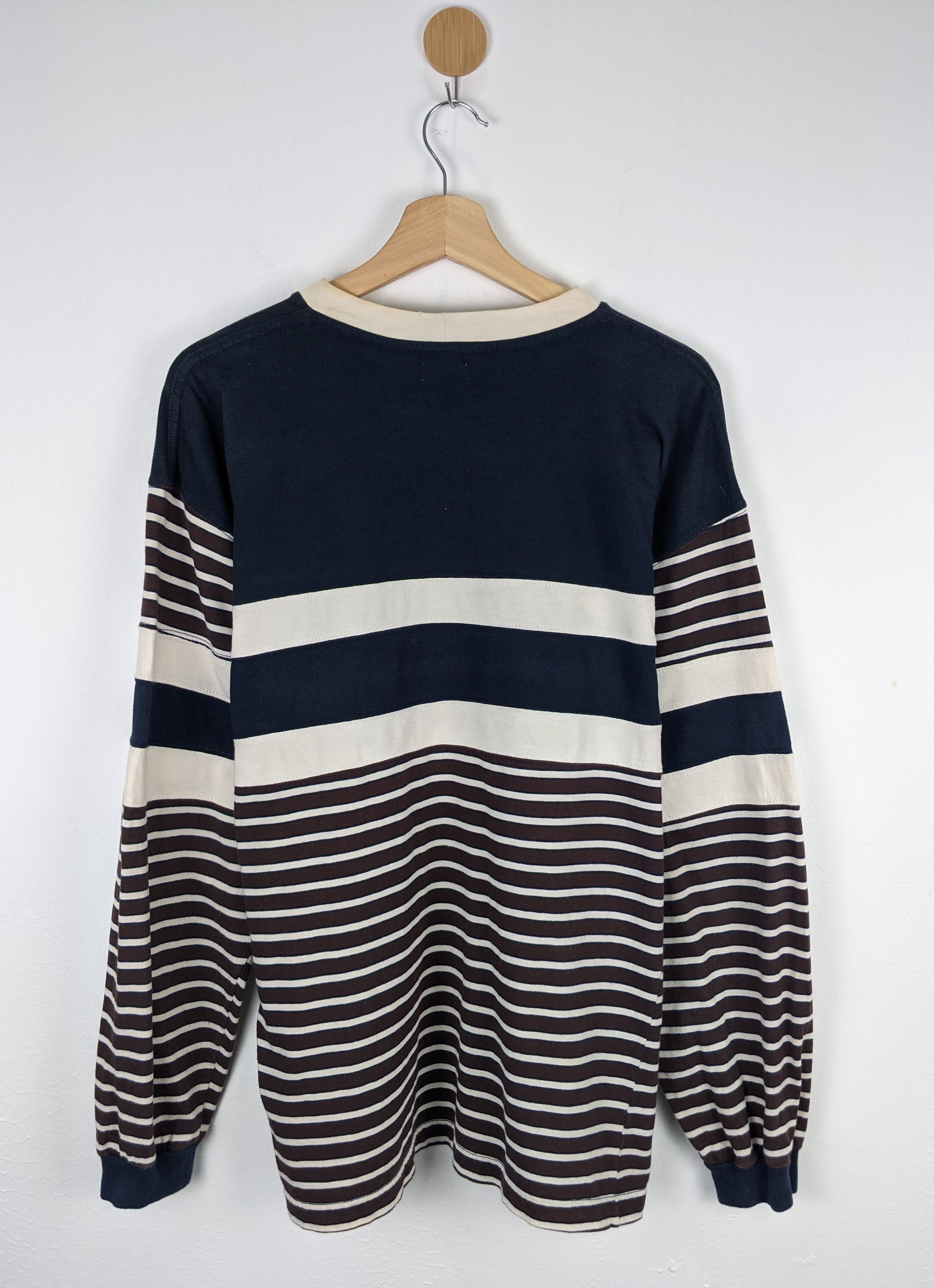 Guess Vintage Guess 90s ASAP Rocky Embroidery Stripe Shirt Size US M / EU 48-50 / 2 - 2 Thumbnail