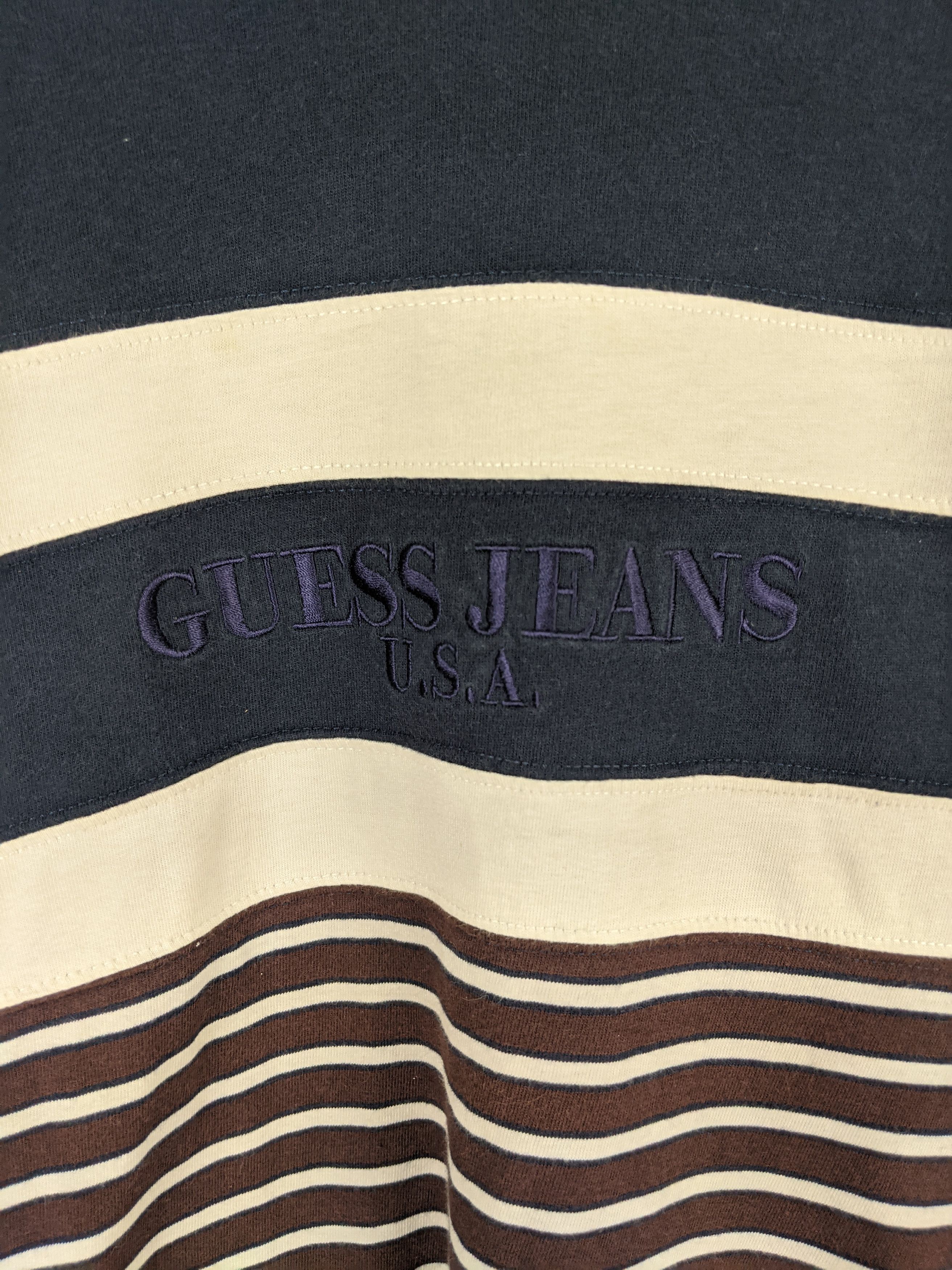 Guess Vintage Guess 90s ASAP Rocky Embroidery Stripe Shirt Size US M / EU 48-50 / 2 - 3 Thumbnail
