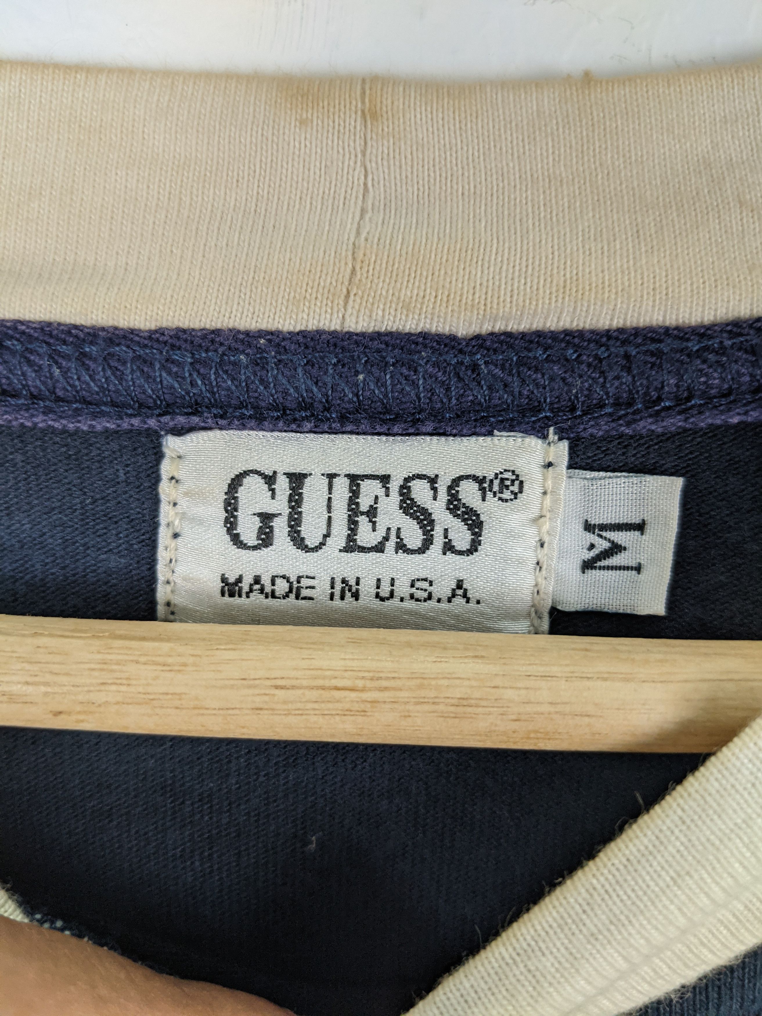 Guess Vintage Guess 90s ASAP Rocky Embroidery Stripe Shirt Size US M / EU 48-50 / 2 - 4 Thumbnail