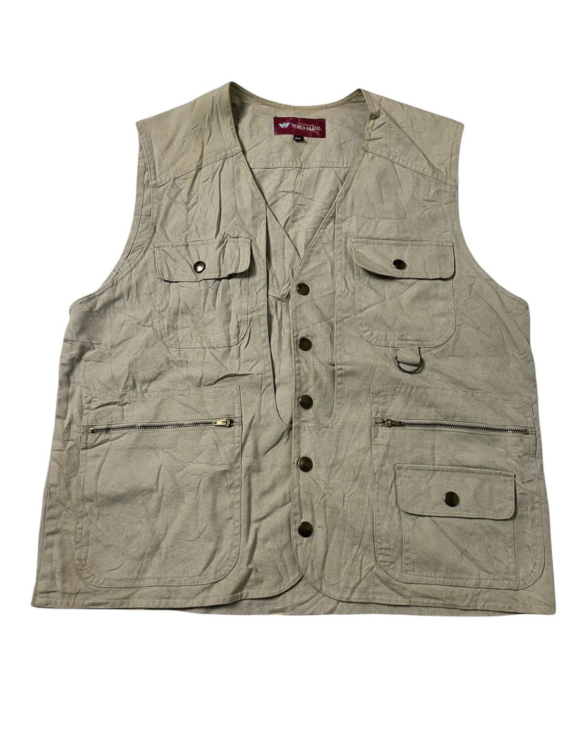 Japanese Brand × Vintage Vintage Utility Vest World Island Size US M / EU 48-50 / 2 - 1 Thumbnail