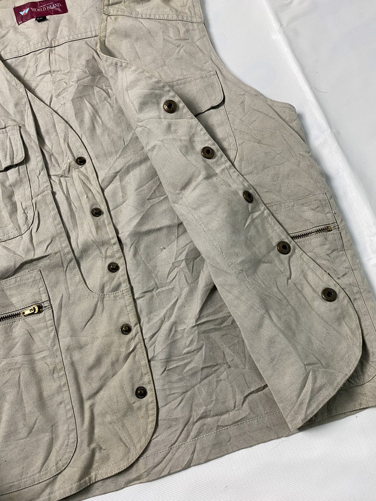 Japanese Brand × Vintage Vintage Utility Vest World Island Size US M / EU 48-50 / 2 - 6 Thumbnail