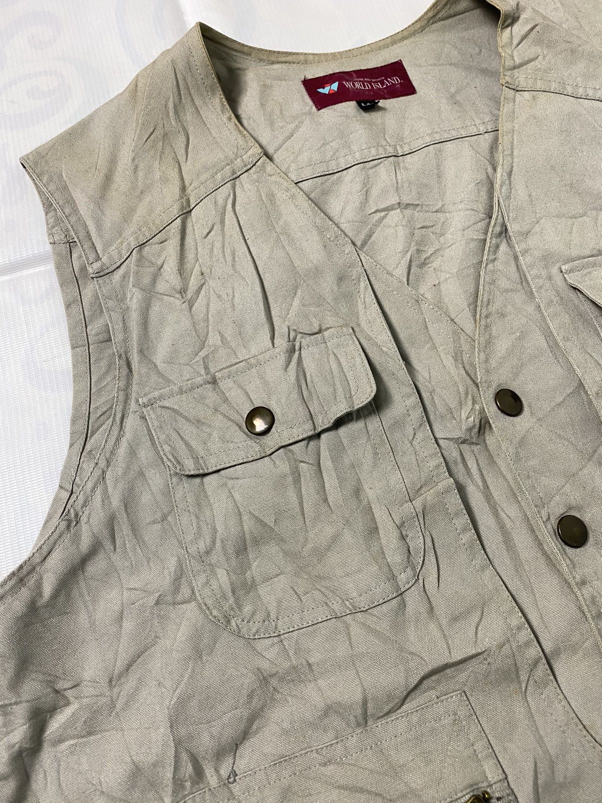 Japanese Brand × Vintage Vintage Utility Vest World Island Size US M / EU 48-50 / 2 - 4 Thumbnail