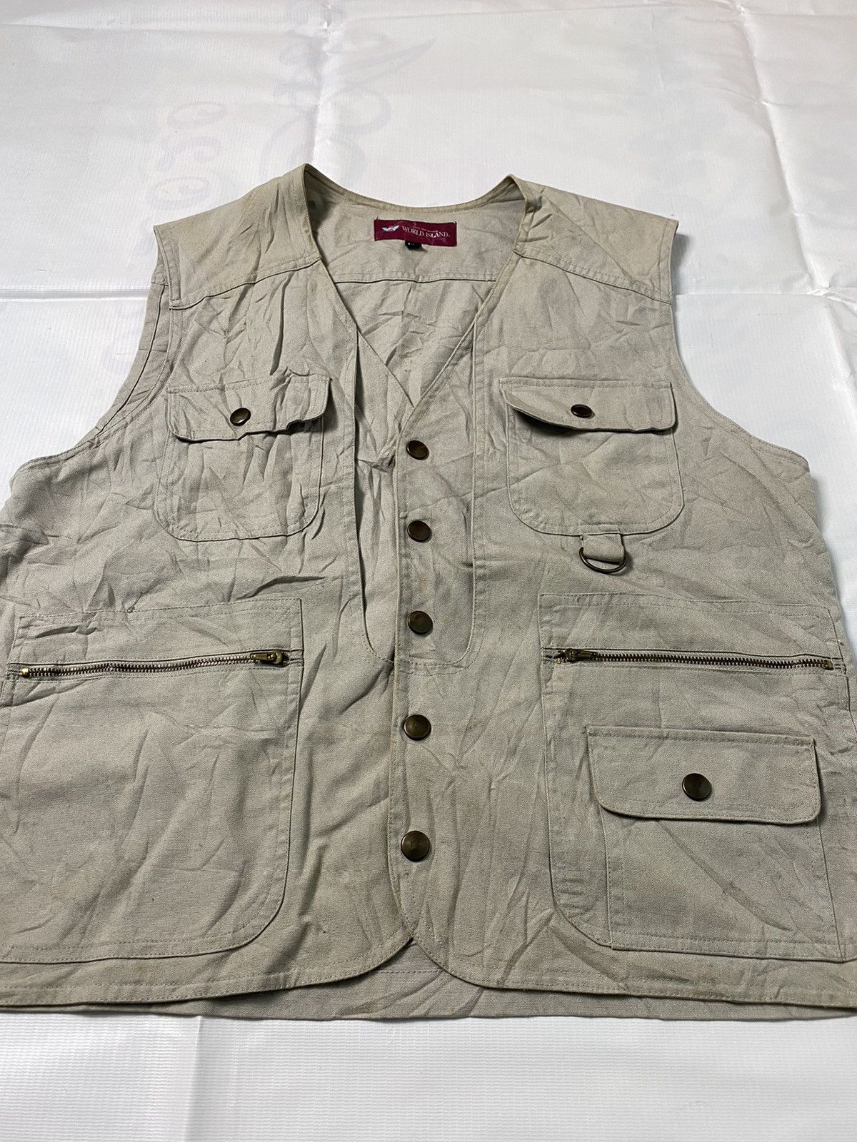 Japanese Brand × Vintage Vintage Utility Vest World Island Size US M / EU 48-50 / 2 - 2 Thumbnail