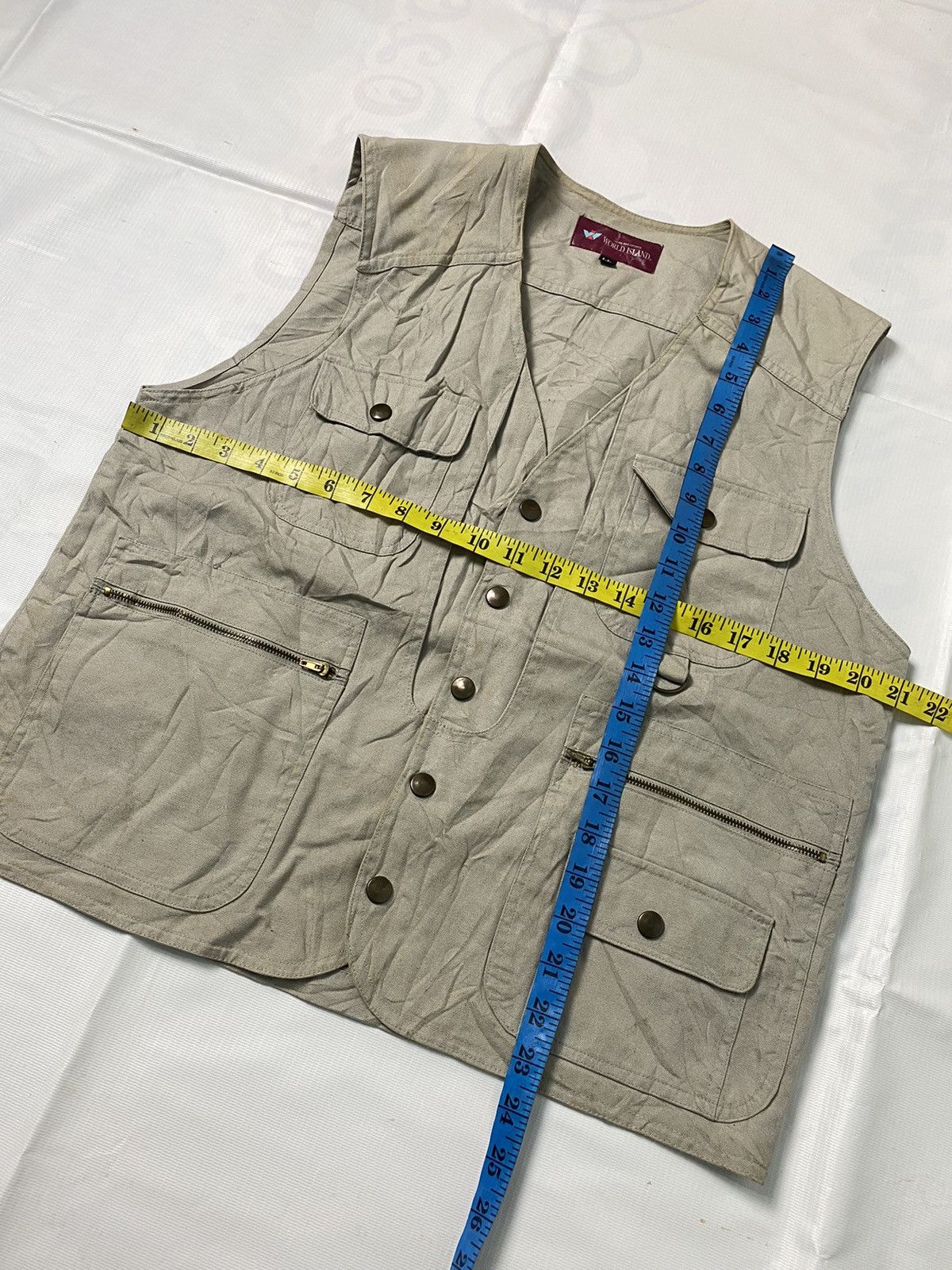Japanese Brand × Vintage Vintage Utility Vest World Island Size US M / EU 48-50 / 2 - 9 Thumbnail