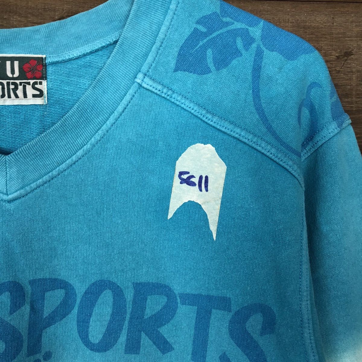 Japanese Brand Ray Sport Tie Dye Dark Blue Sweatshirt #5611 Size US M / EU 48-50 / 2 - 7 Thumbnail