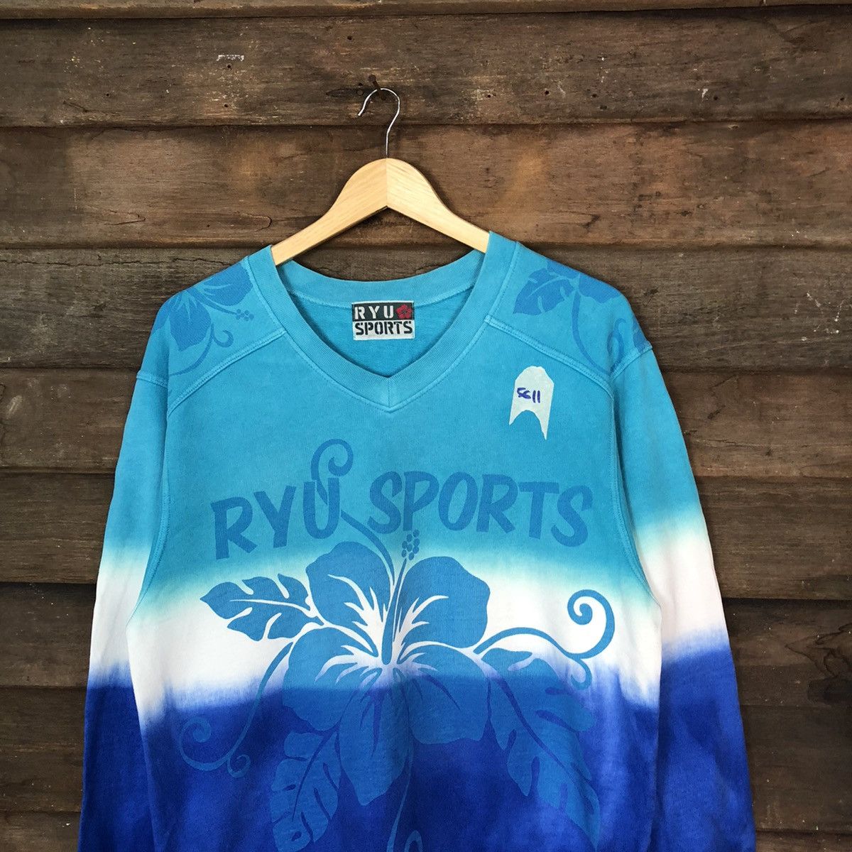 Japanese Brand Ray Sport Tie Dye Dark Blue Sweatshirt #5611 Size US M / EU 48-50 / 2 - 2 Thumbnail