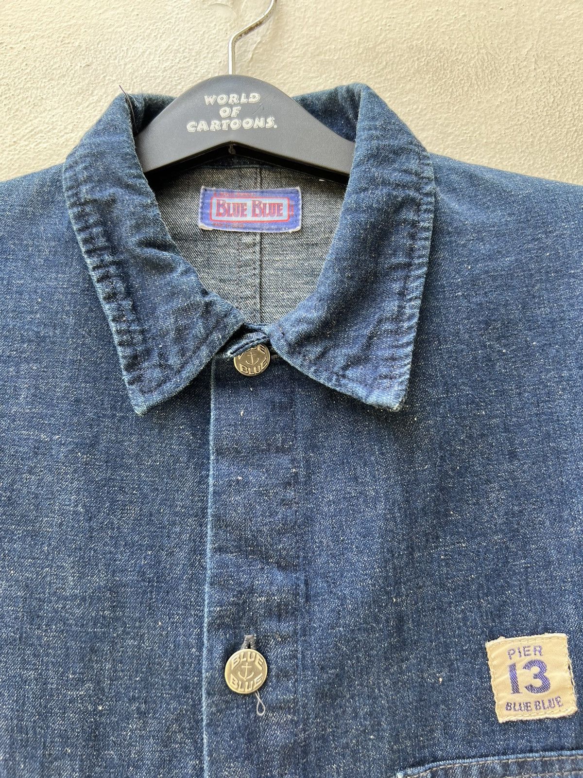 Blue Blue Japan VTG Blue Blue Japan Indigo Blue Pull Over Denim Jacket Shirt Size US M / EU 48-50 / 2 - 11 Thumbnail
