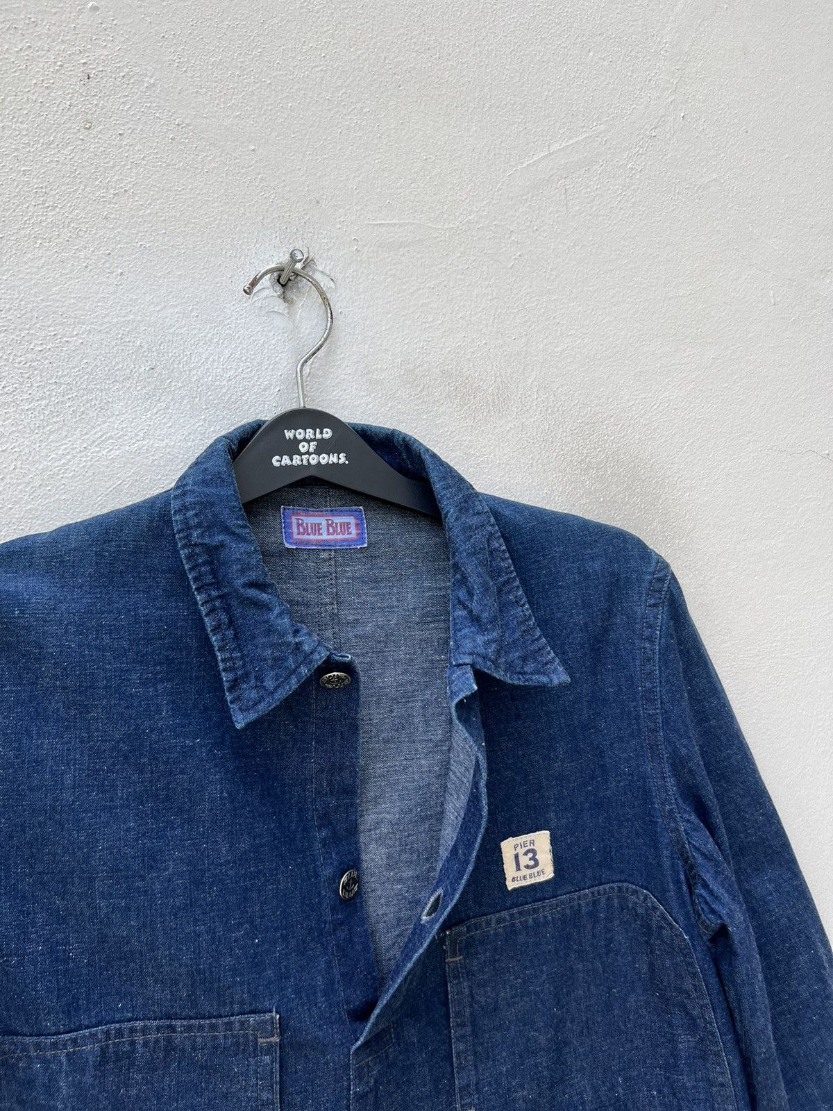 Blue Blue Japan VTG Blue Blue Japan Indigo Blue Pull Over Denim Jacket Shirt Size US M / EU 48-50 / 2 - 12 Thumbnail