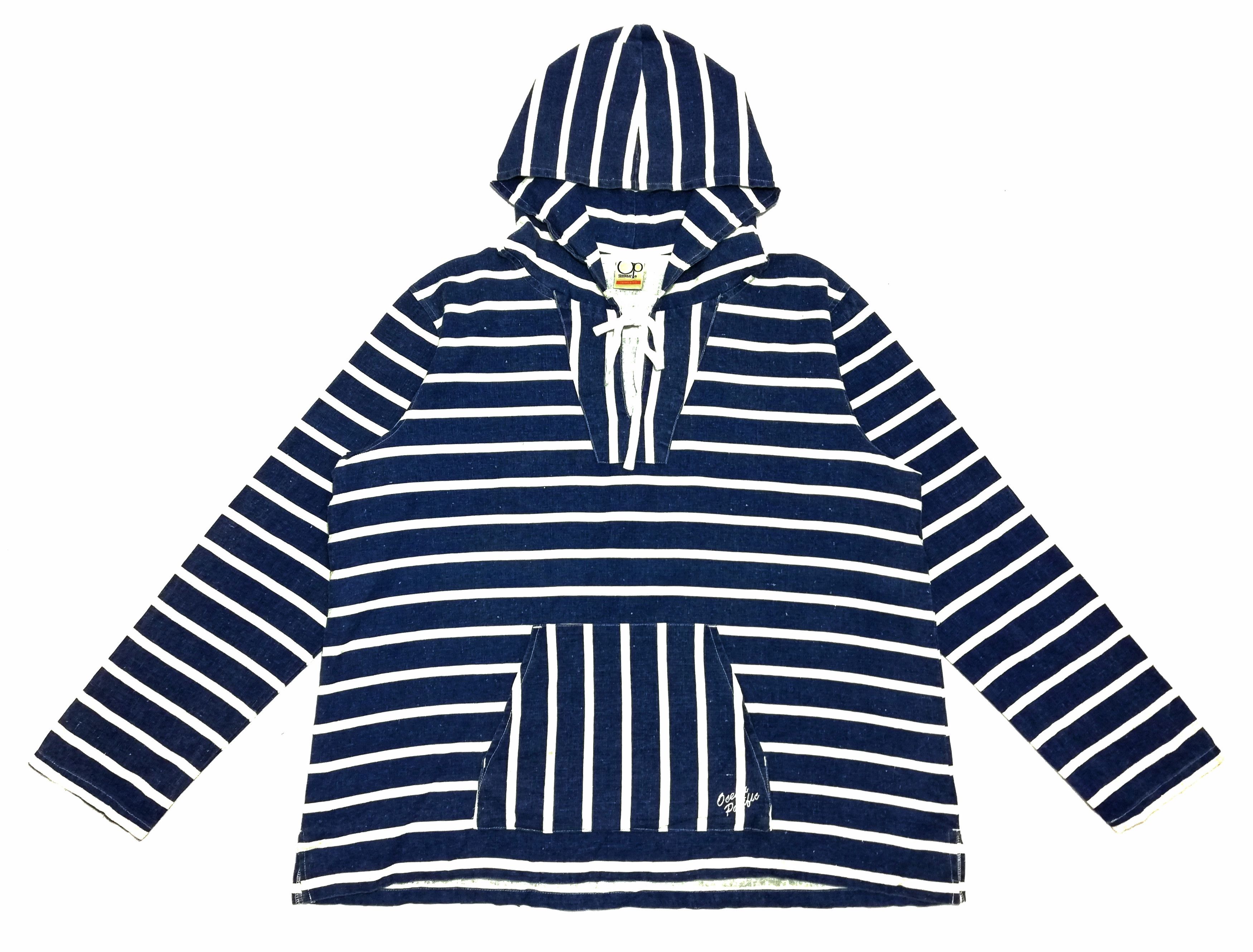 Other 🔥Ocean Pacific Sunwear Hoodie Classic Stripe Pullover Hemp Size US M / EU 48-50 / 2 - 1 Thumbnail