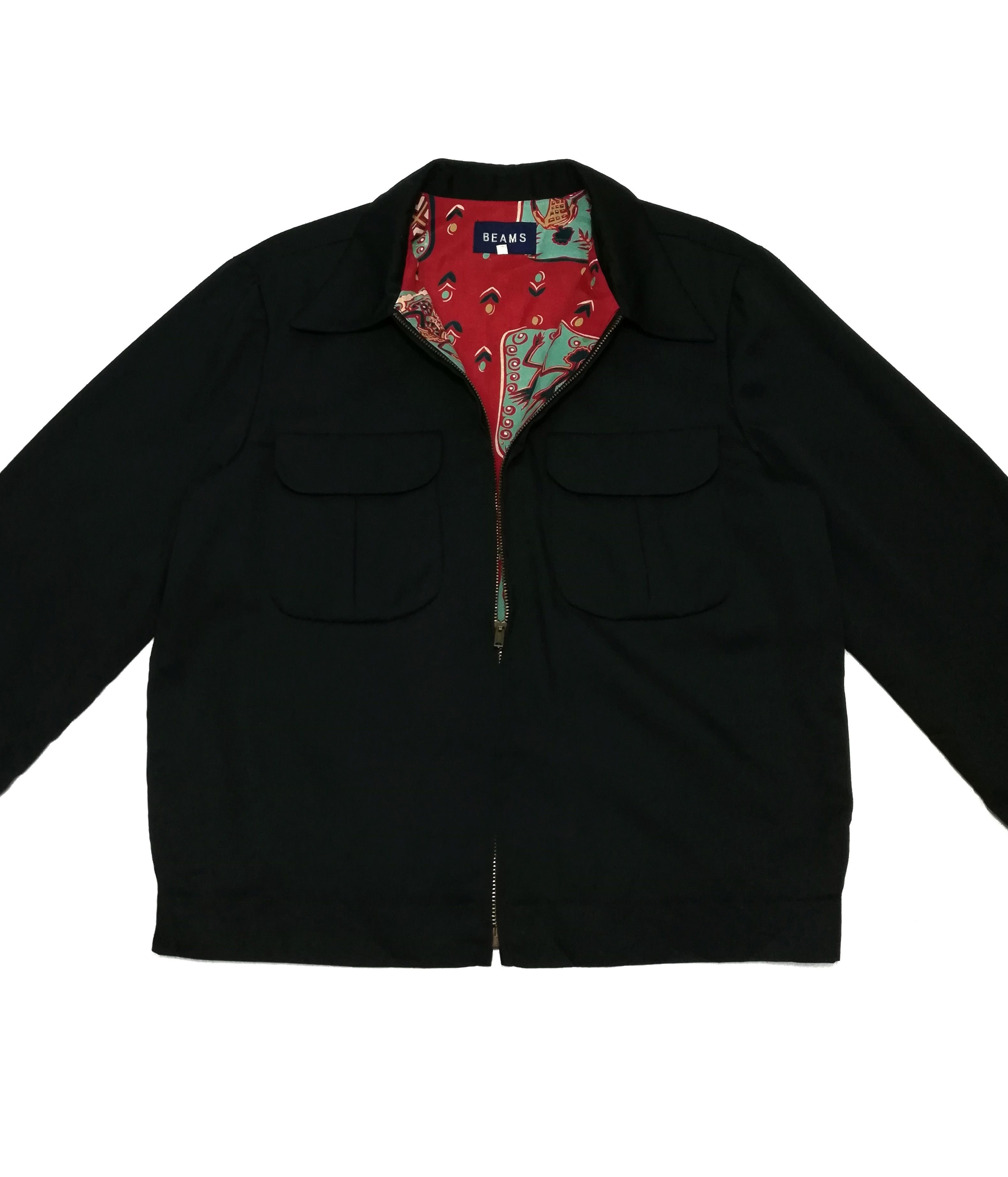 Beams Plus × Toyo Enterprises × Vintage 🔥Design 70's Beams Zipper Scovill USA Polyester / Rayon🔥 Size US S / EU 44-46 / 1 - 4 Thumbnail