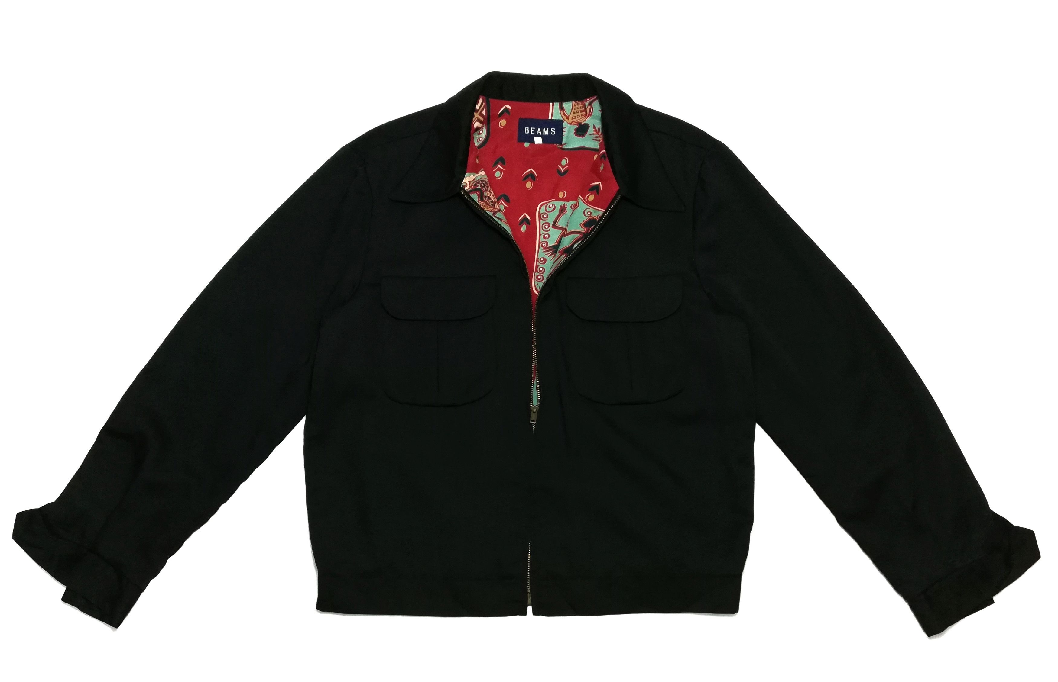 Beams Plus × Toyo Enterprises × Vintage 🔥Design 70's Beams Zipper Scovill USA Polyester / Rayon🔥 Size US S / EU 44-46 / 1 - 3 Thumbnail