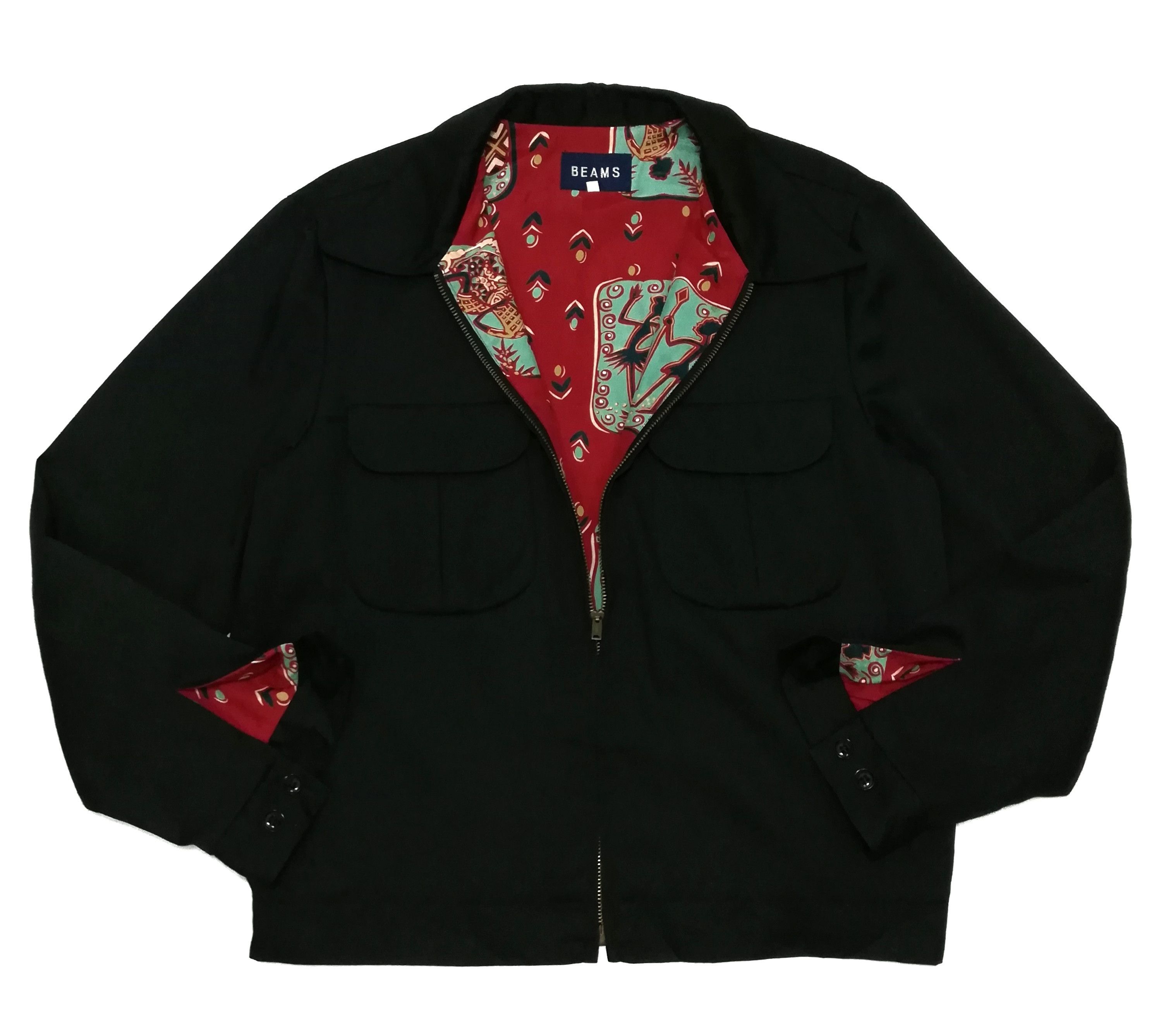 Beams Plus × Toyo Enterprises × Vintage 🔥Design 70's Beams Zipper Scovill USA Polyester / Rayon🔥 Size US S / EU 44-46 / 1 - 2 Thumbnail