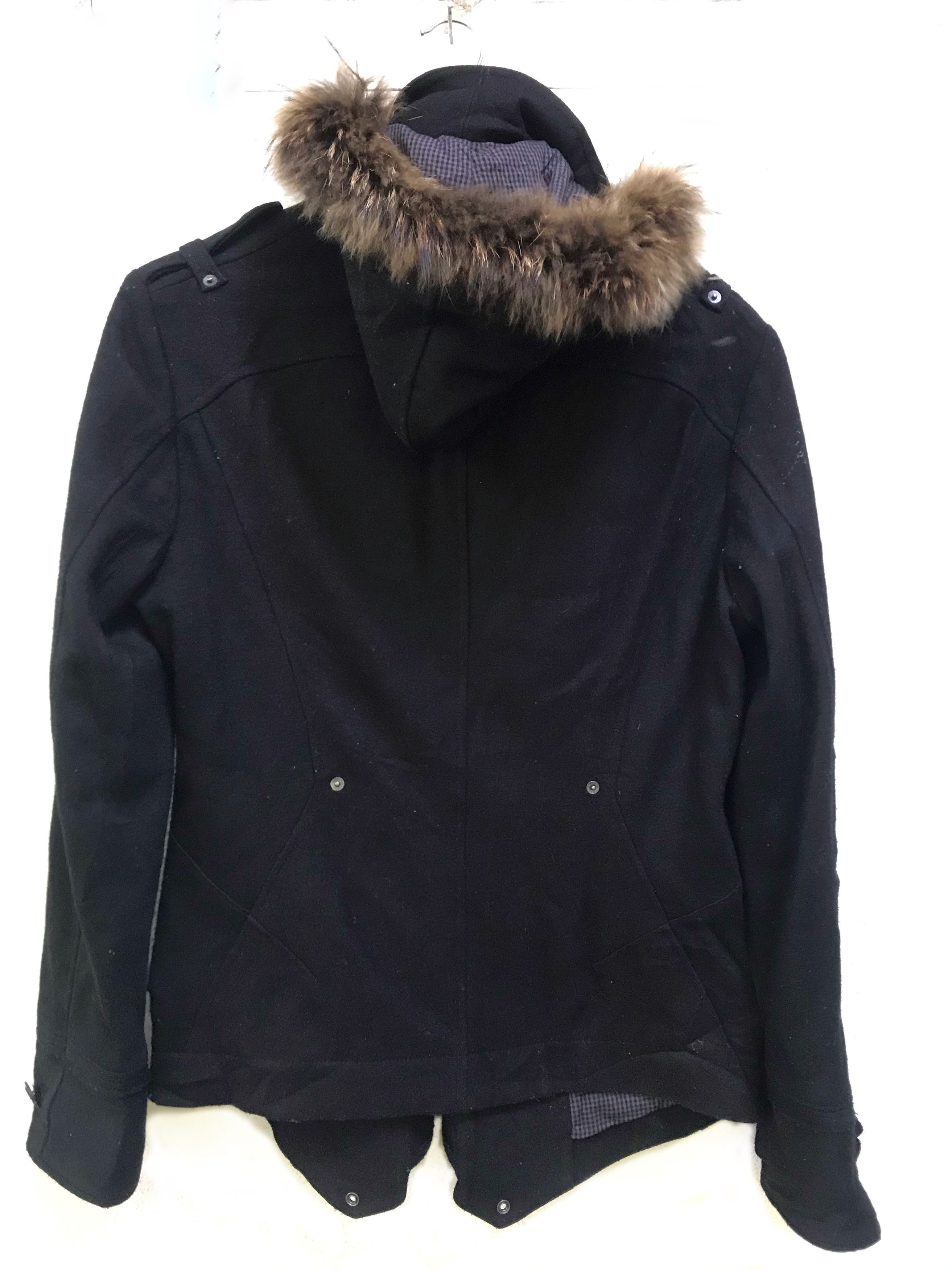 14th Addiction × If Six Was Nine × PPFM PPFM Fox Fur Hooded Wool Double Breast Jacket Size US M / EU 48-50 / 2 - 2 Thumbnail