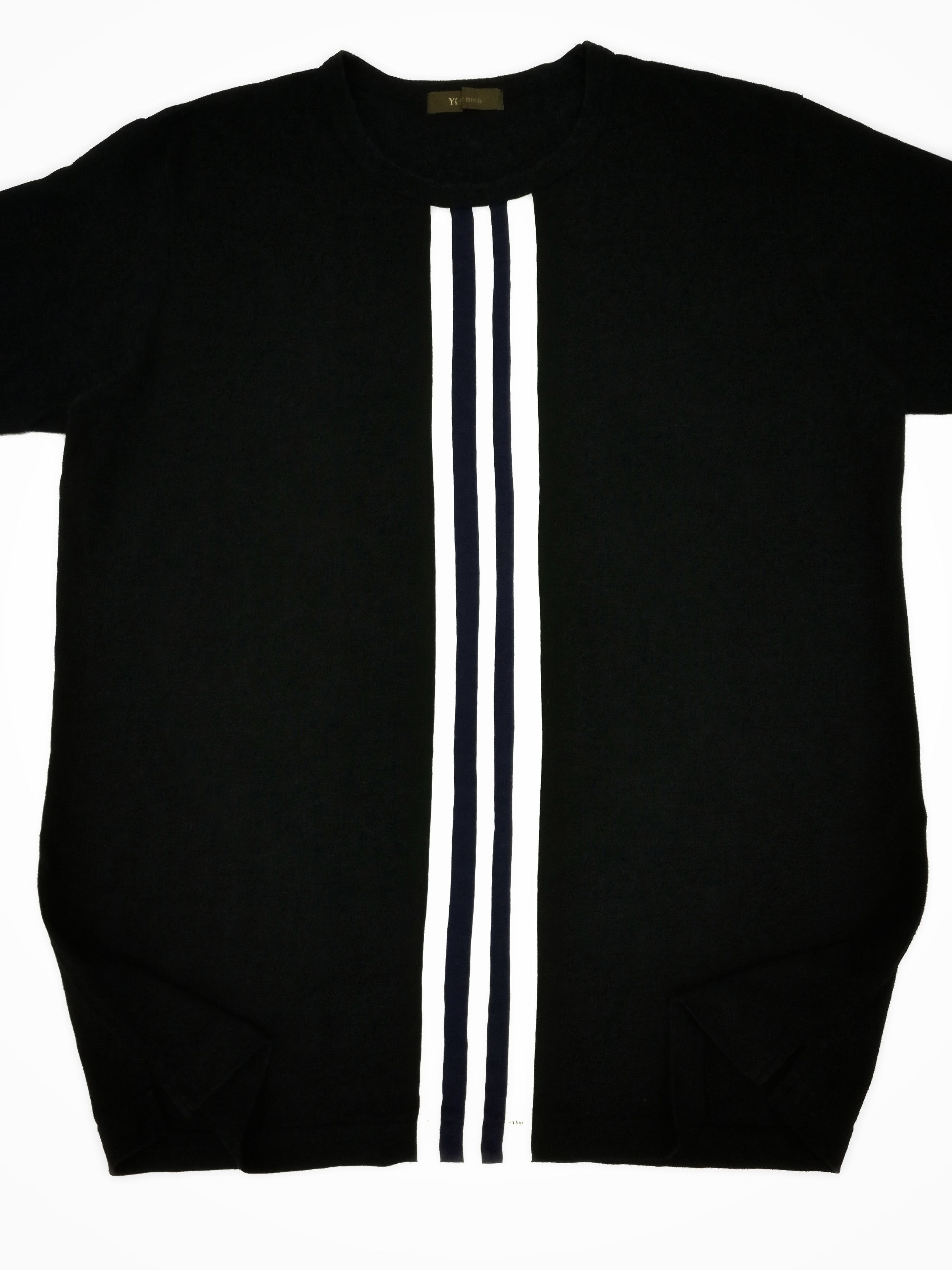 Y's for Men 🔥Vintage 80's - 90's Y's for Men Three Stripes T-Shirts🔥 Size US M / EU 48-50 / 2 - 3 Thumbnail