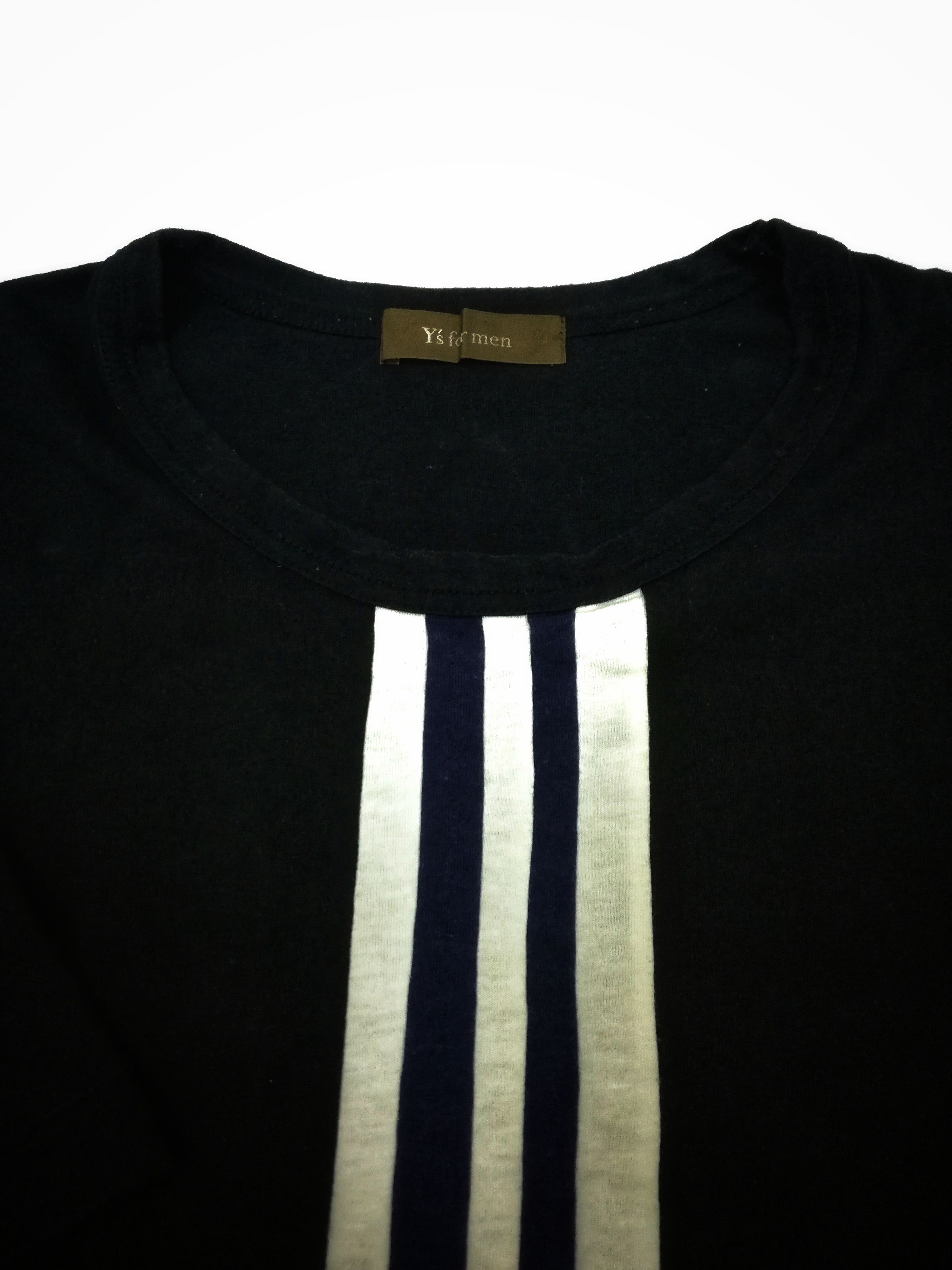 Y's for Men 🔥Vintage 80's - 90's Y's for Men Three Stripes T-Shirts🔥 Size US M / EU 48-50 / 2 - 4 Thumbnail