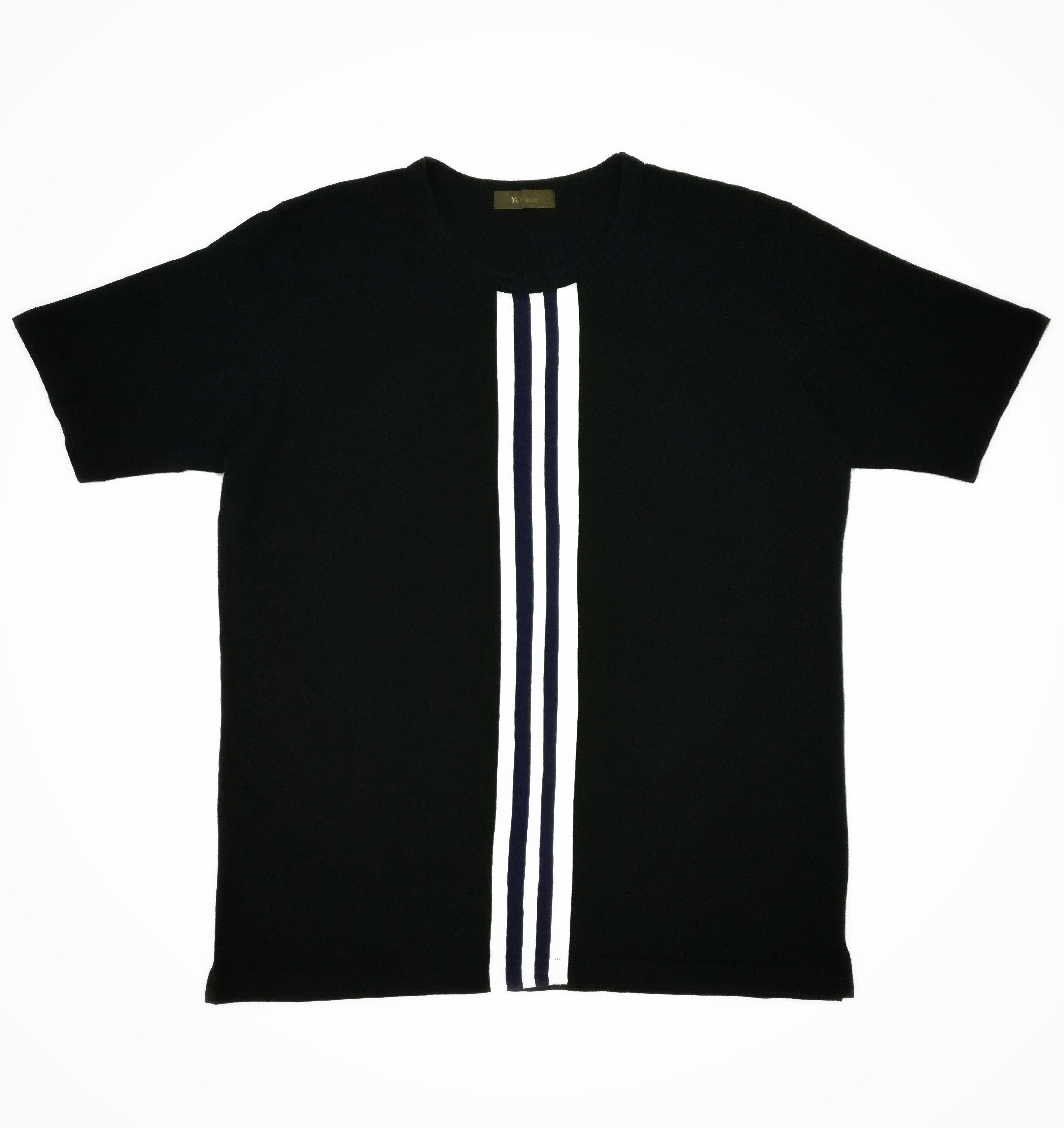 Y's for Men 🔥Vintage 80's - 90's Y's for Men Three Stripes T-Shirts🔥 Size US M / EU 48-50 / 2 - 2 Thumbnail