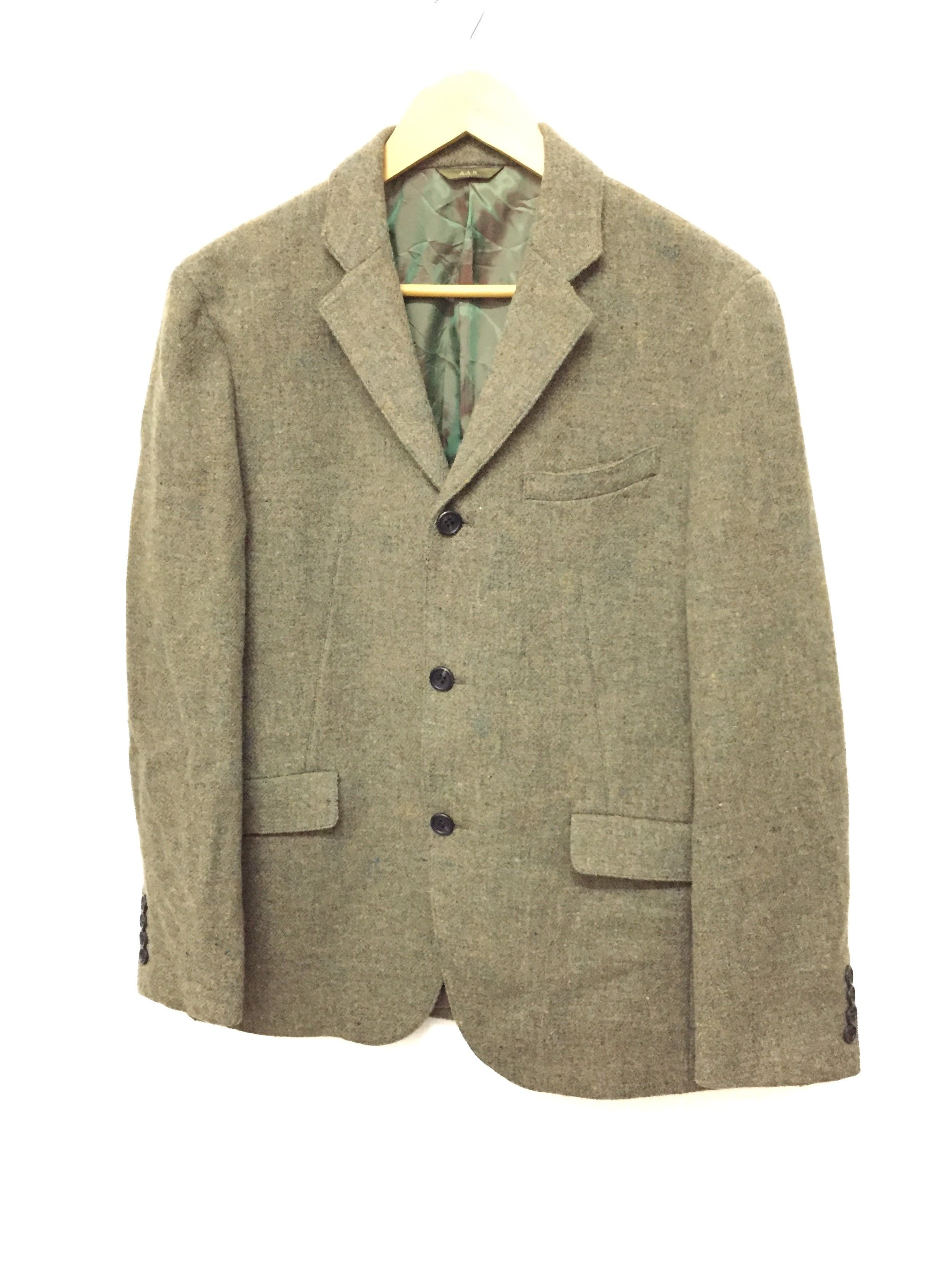 Yohji Yamamoto Wool Blend Shimmer Sparkling green lining jacket /blazer Size US M / EU 48-50 / 2 - 1 Thumbnail