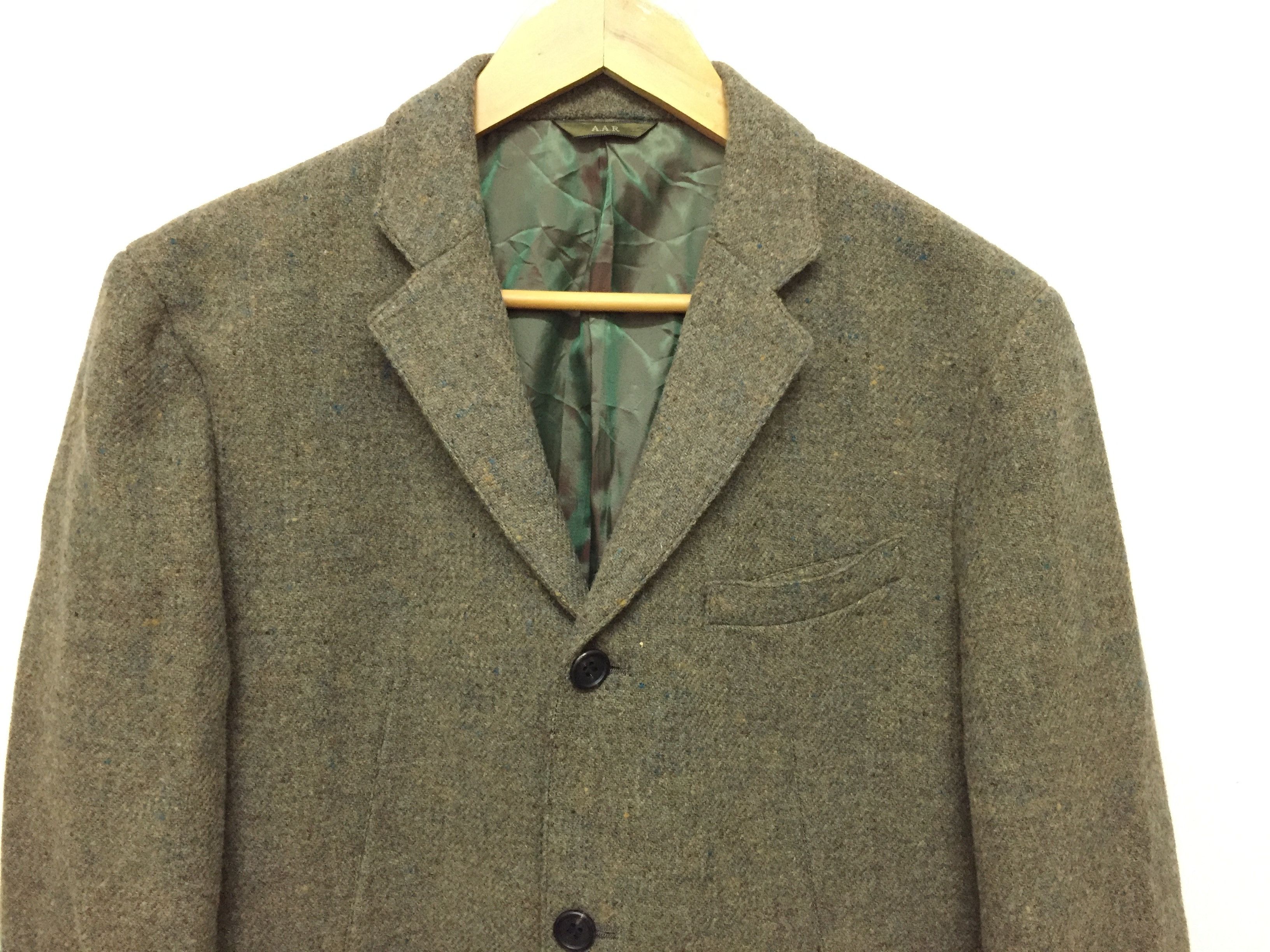 Yohji Yamamoto Wool Blend Shimmer Sparkling green lining jacket /blazer Size US M / EU 48-50 / 2 - 3 Thumbnail