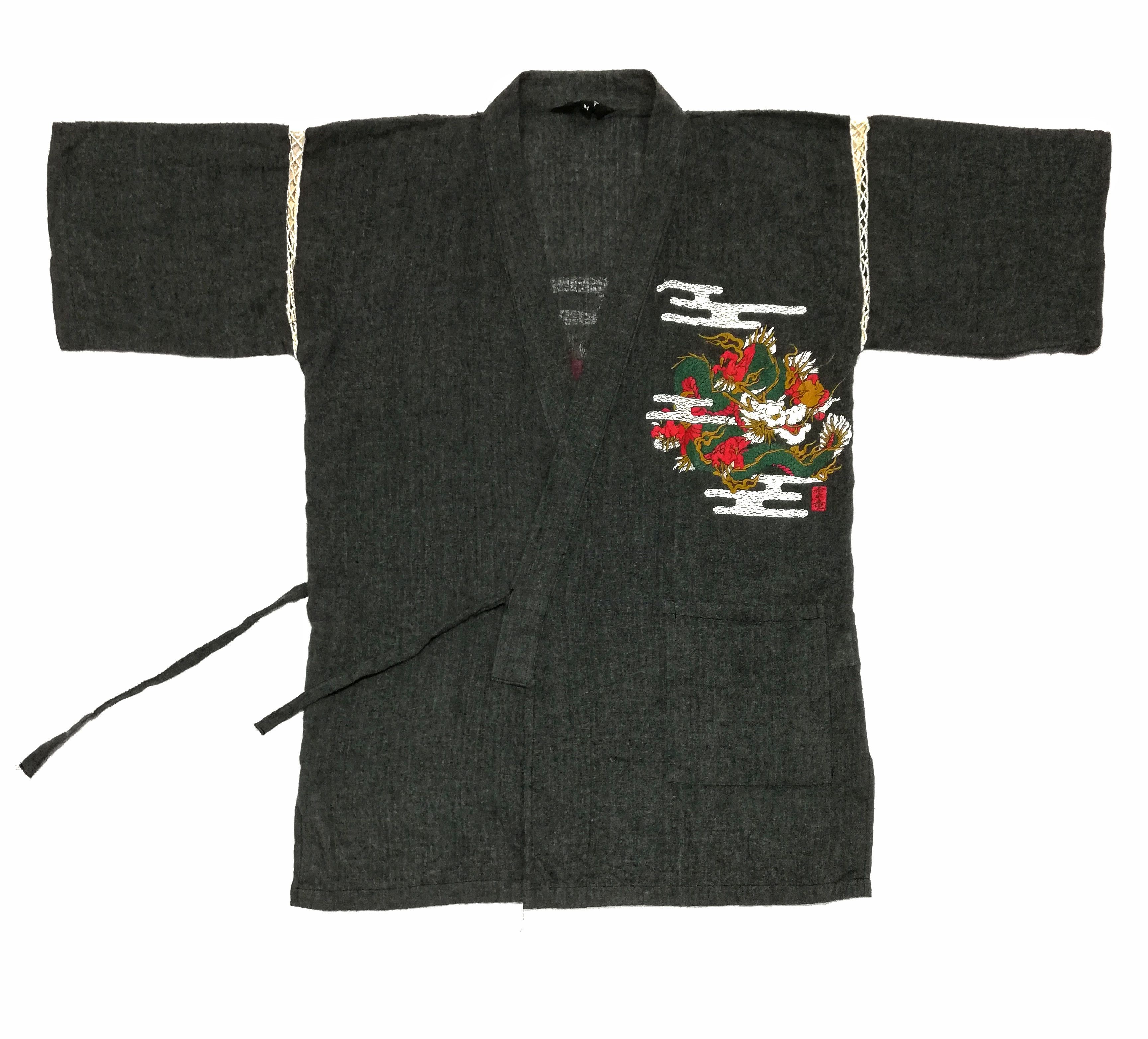 Art Comes First 🔥Vintage Japan Man Cool Kimono Shirt Dragon Big Logo🔥 Size US S / EU 44-46 / 1 - 8 Thumbnail